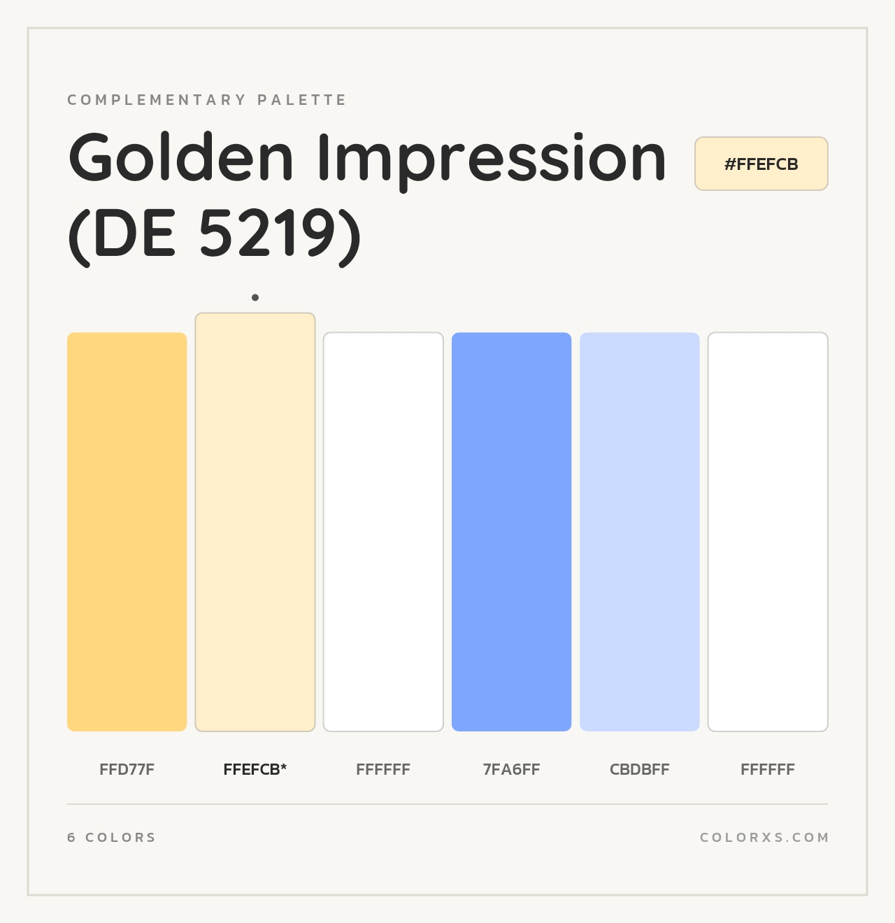 Golden Impression (DE 5219) - Complementary Color Palette