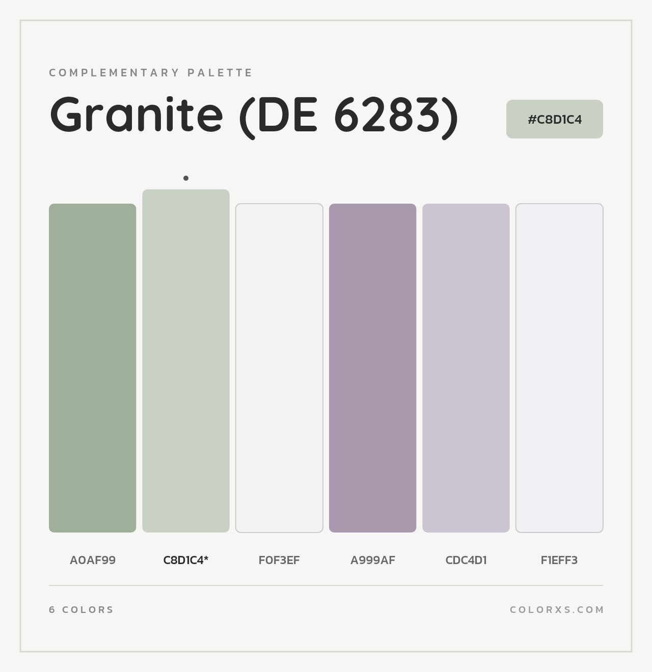 Granite (DE 6283) - Complementary Color Palette