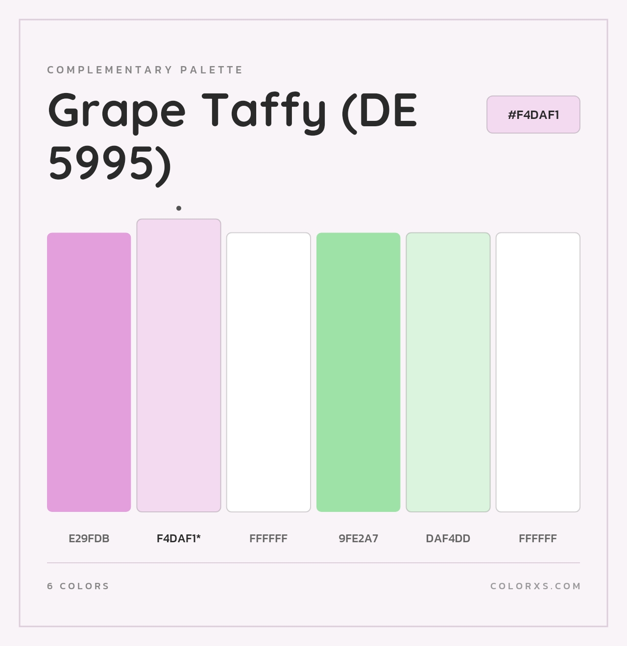 Grape Taffy (DE 5995) - Complementary Color Palette