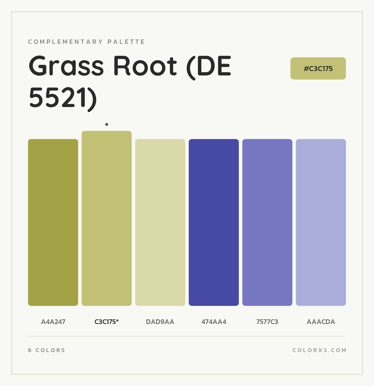 Grass Root (DE 5521) - Complementary Color Palette