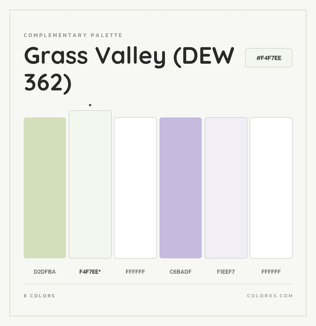 Grass Valley (DEW 362) - Complementary Color Palette