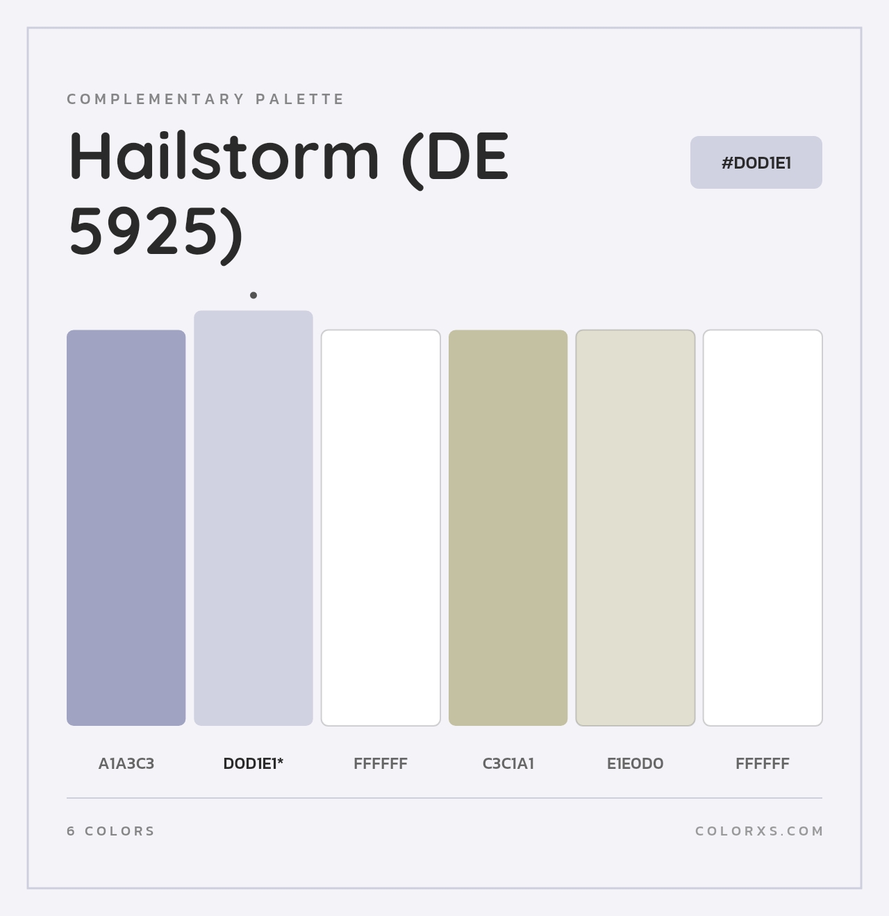 Hailstorm (DE 5925) - Complementary Color Palette