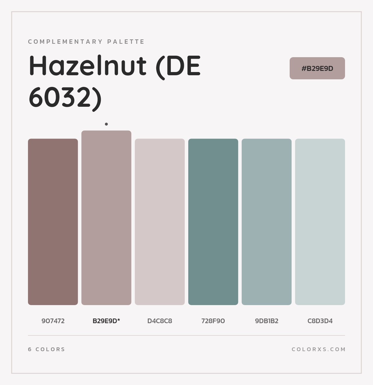 Hazelnut (DE 6032) - Complementary Color Palette