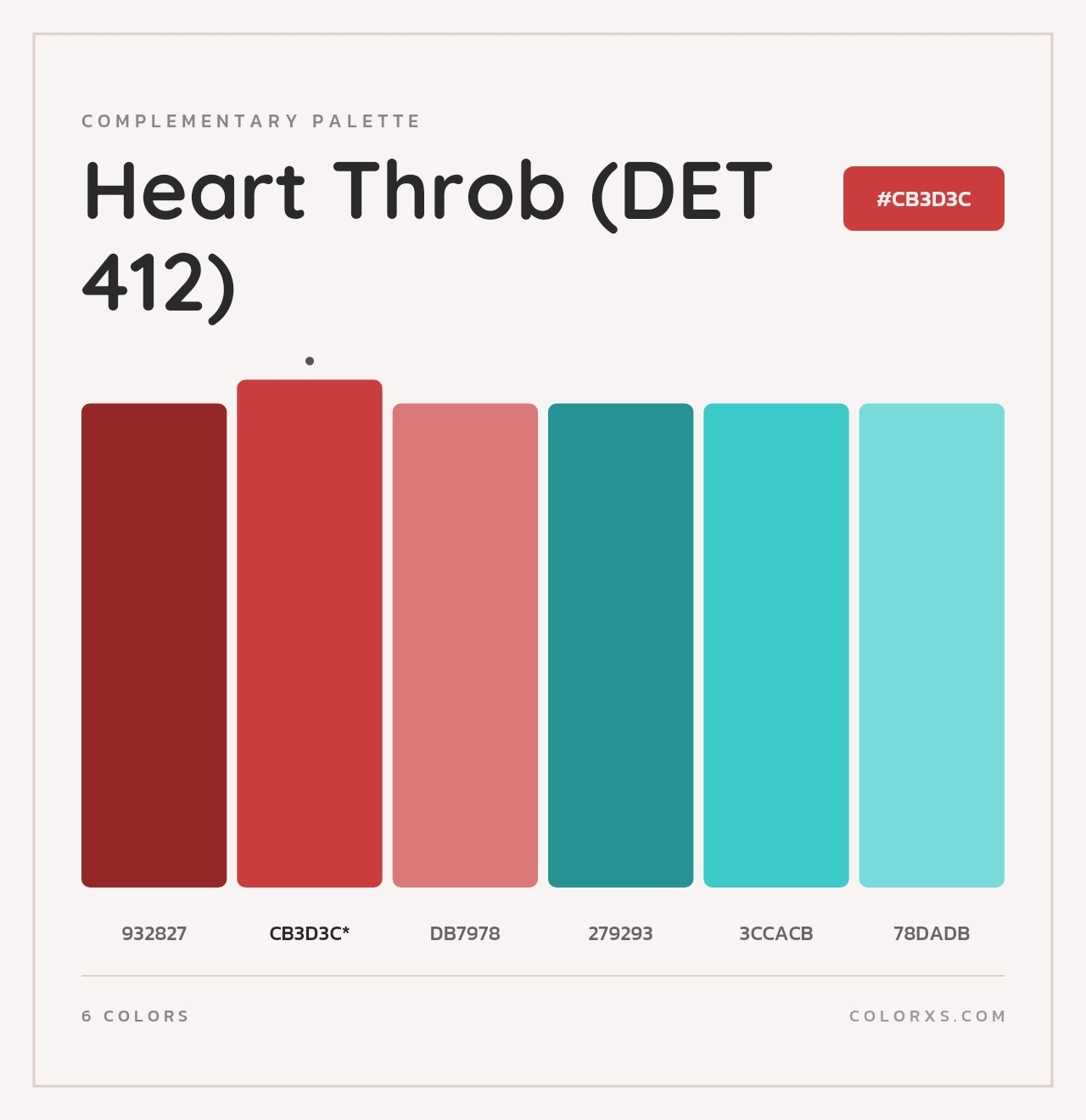 Heart Throb (DET 412) - Complementary Color Palette