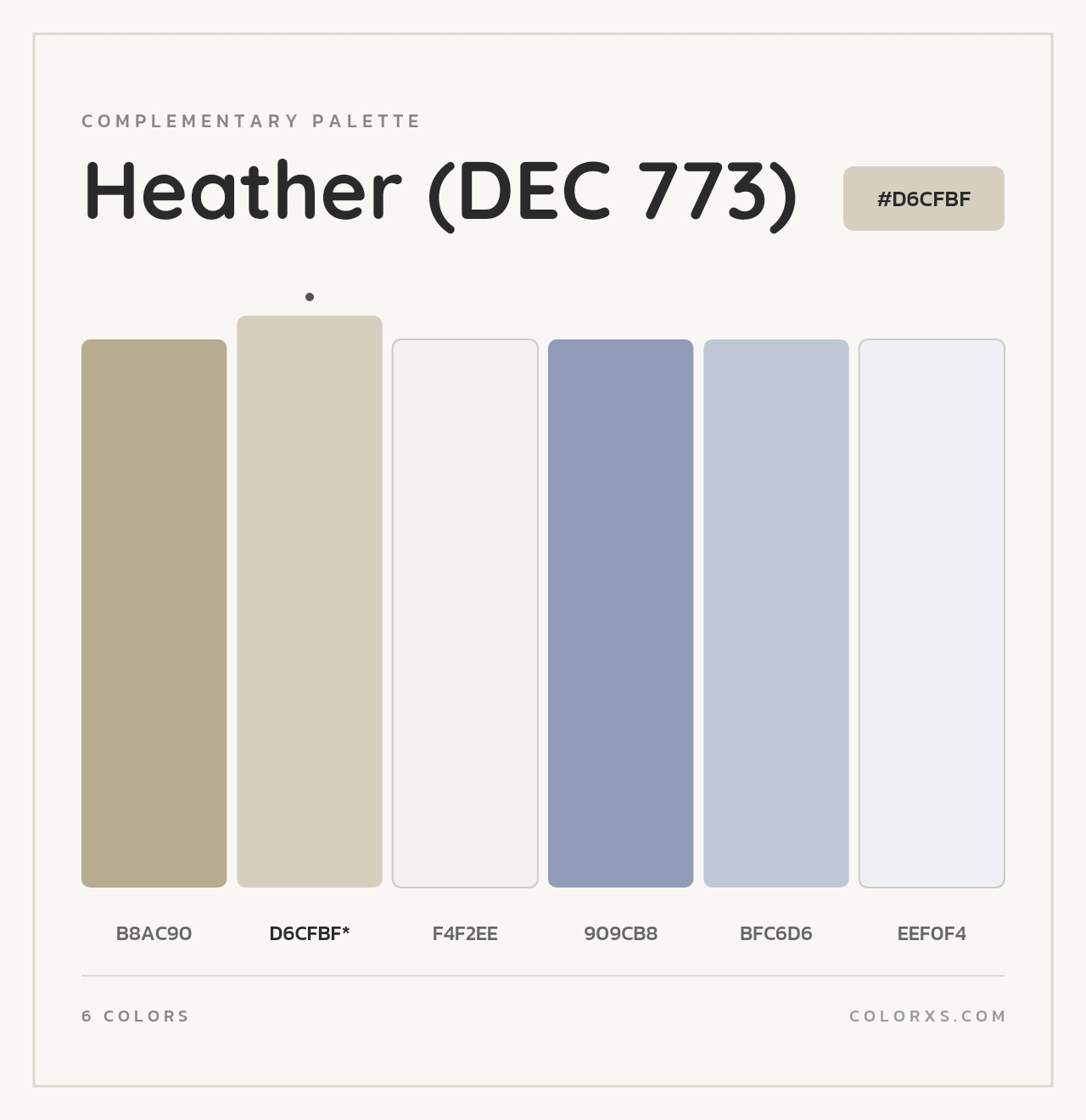 Heather (DEC 773) - Complementary Color Palette