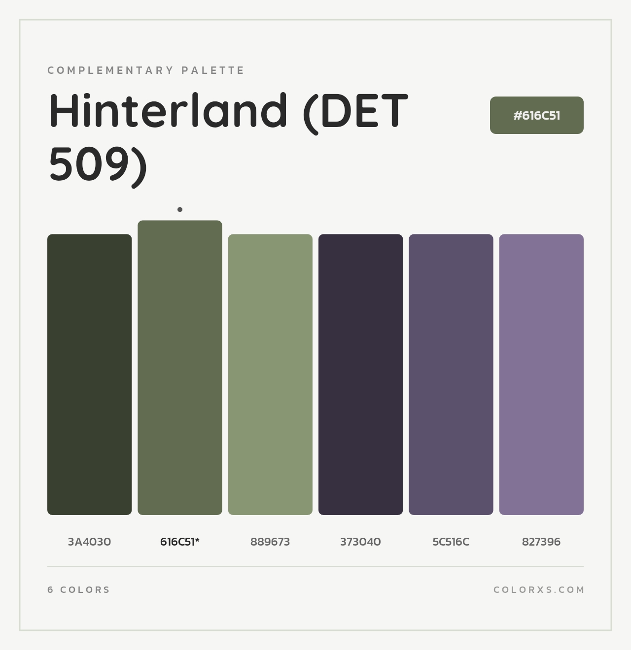 Hinterland (DET 509) - Complementary Color Palette