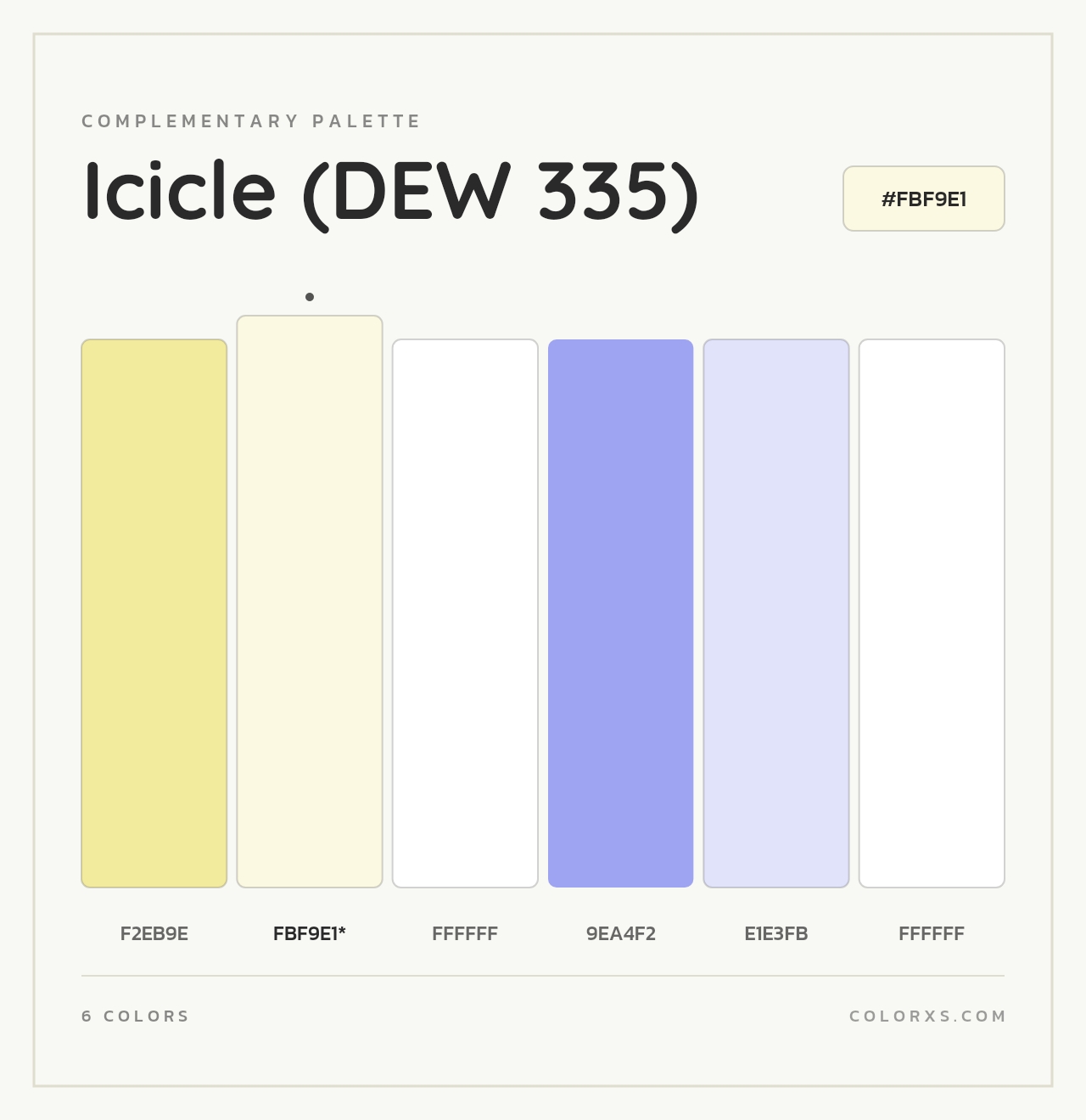Icicle (DEW 335) - Complementary Color Palette