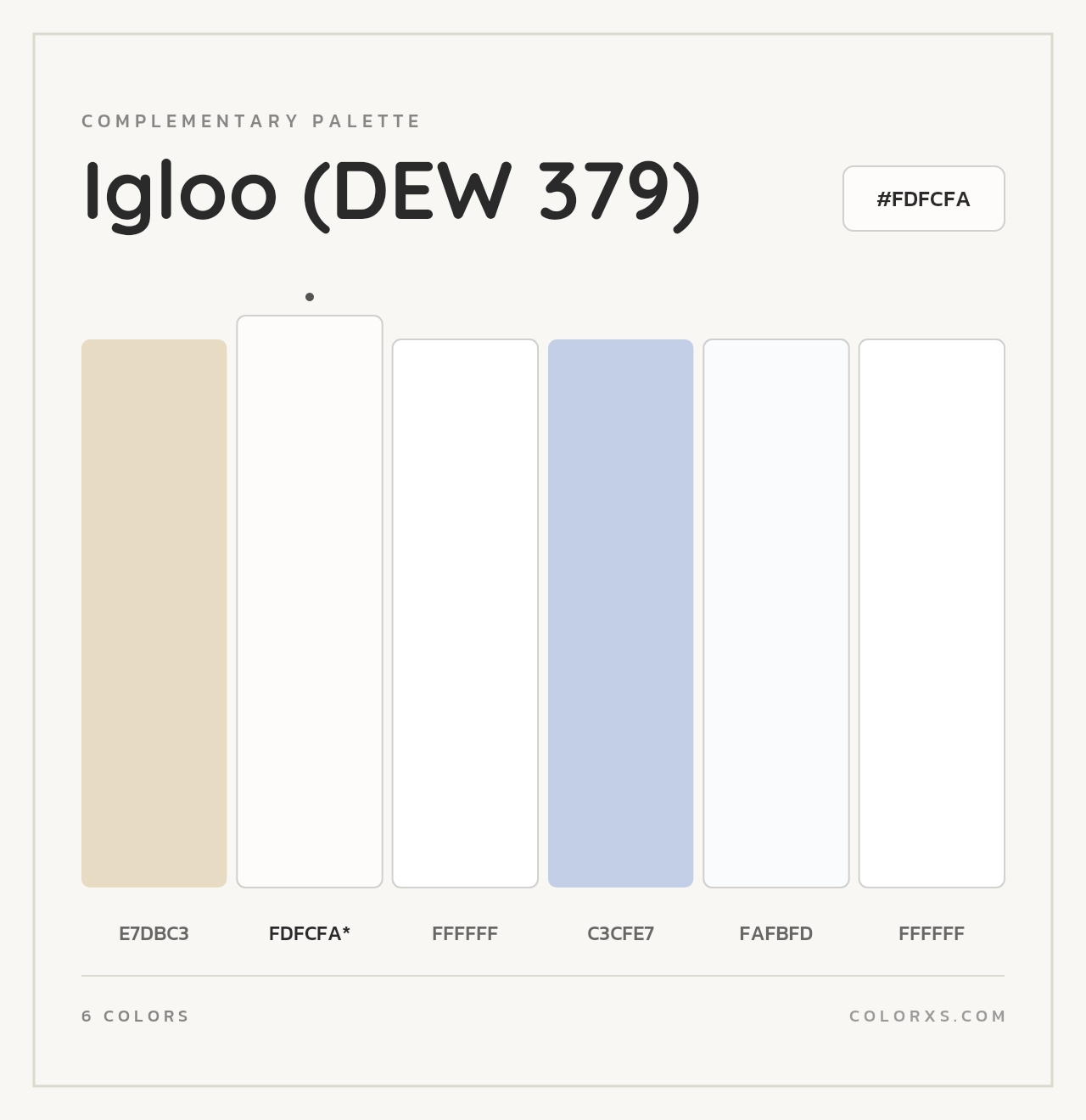 Igloo (DEW 379) - Complementary Color Palette