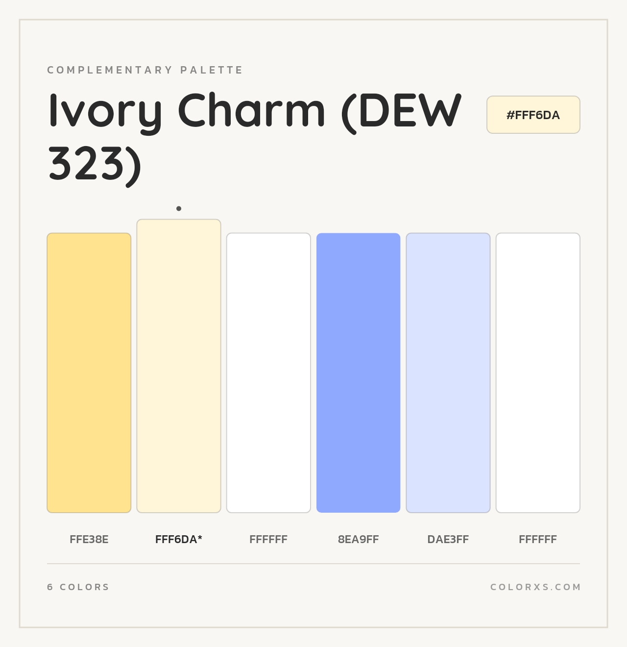 Ivory Charm (DEW 323) - Complementary Color Palette
