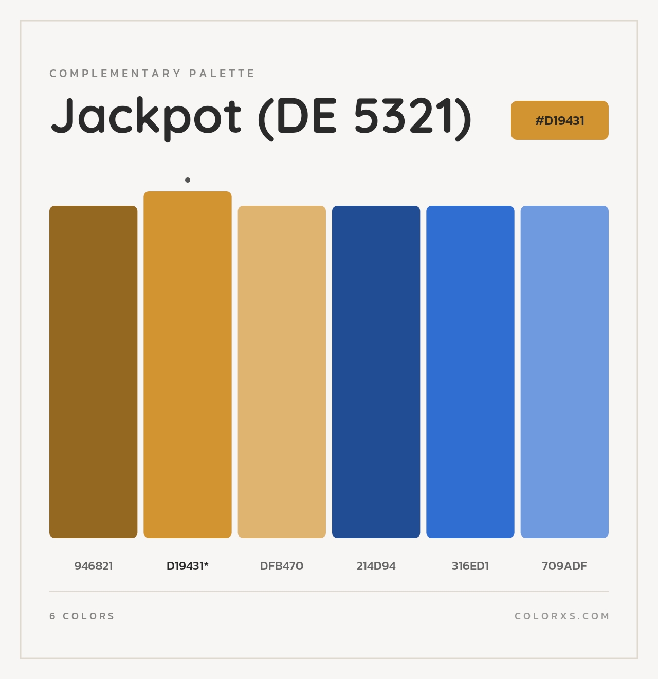 Jackpot (DE 5321) - Complementary Color Palette