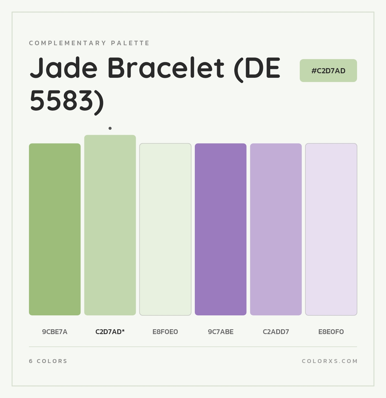 Jade Bracelet (DE 5583) - Complementary Color Palette