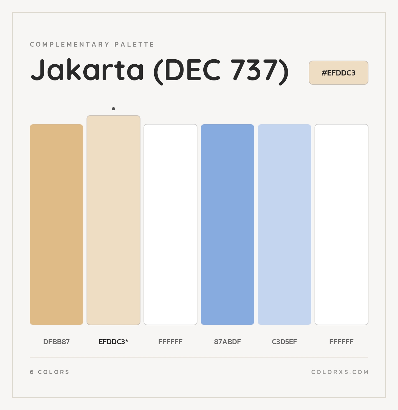Jakarta (DEC 737) - Complementary Color Palette