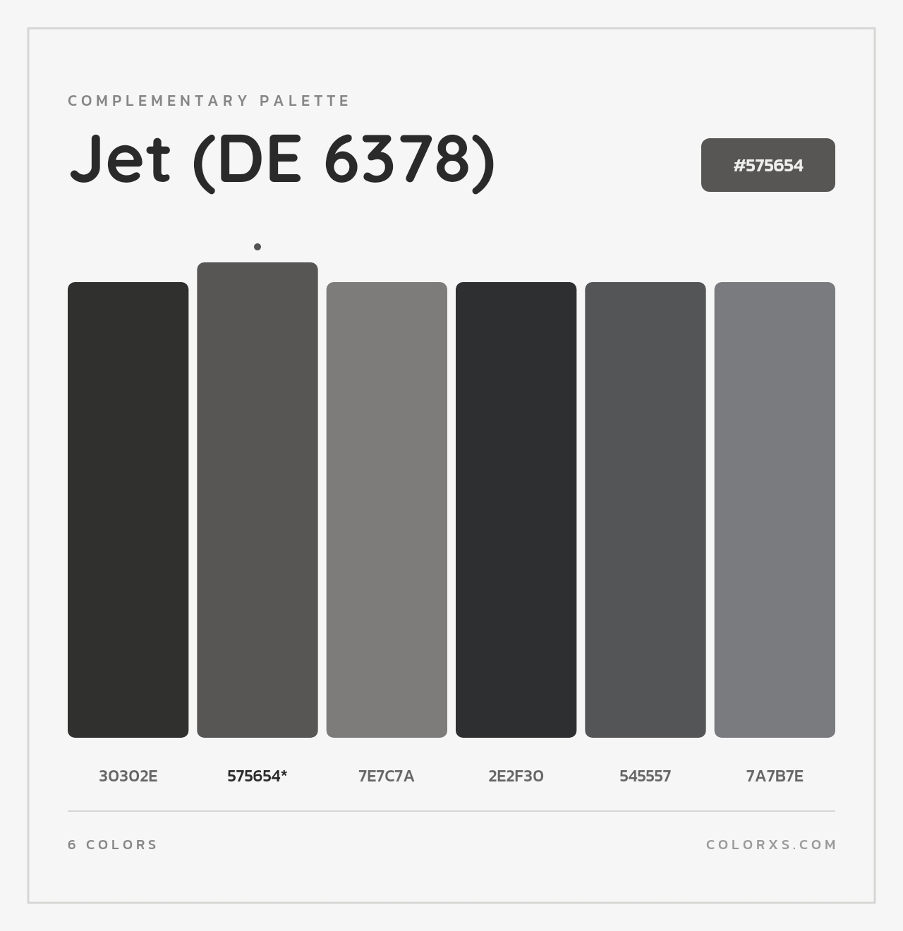 Jet (DE 6378) - Complementary Color Palette