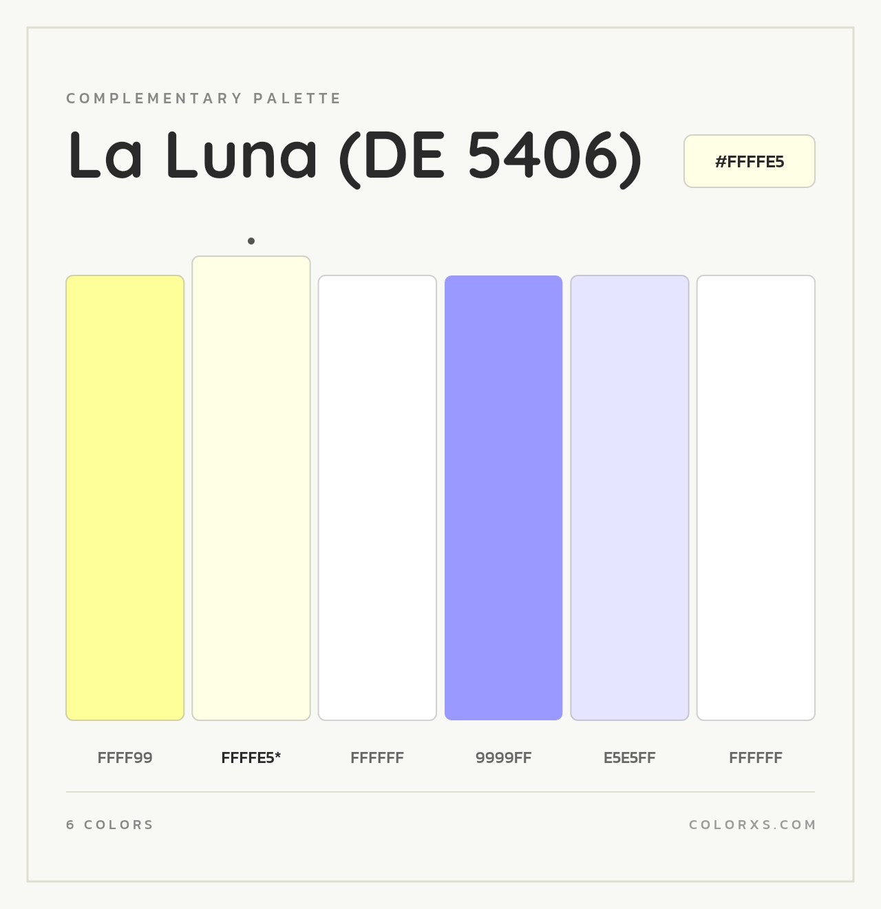 La Luna (DE 5406) - Complementary Color Palette