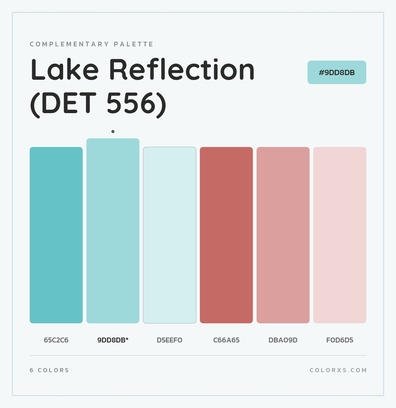 Lake Reflection (DET 556) - Complementary Color Palette