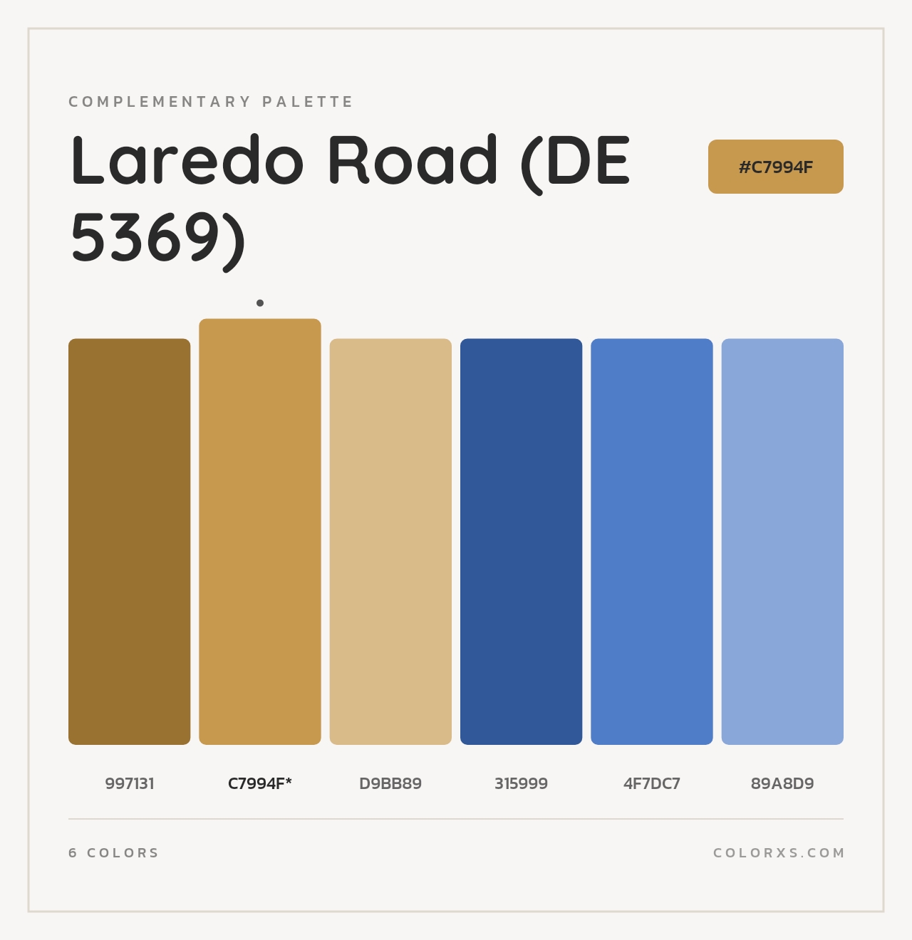 Laredo Road (DE 5369) - Complementary Color Palette