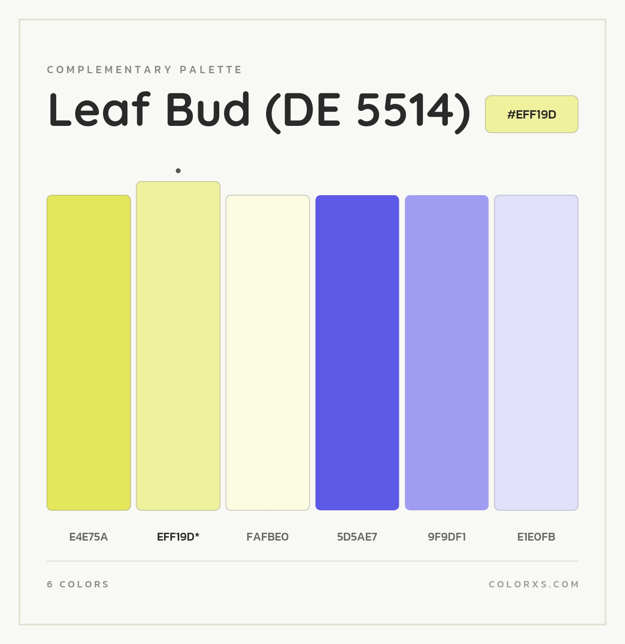 Leaf Bud (DE 5514) - Complementary Color Palette
