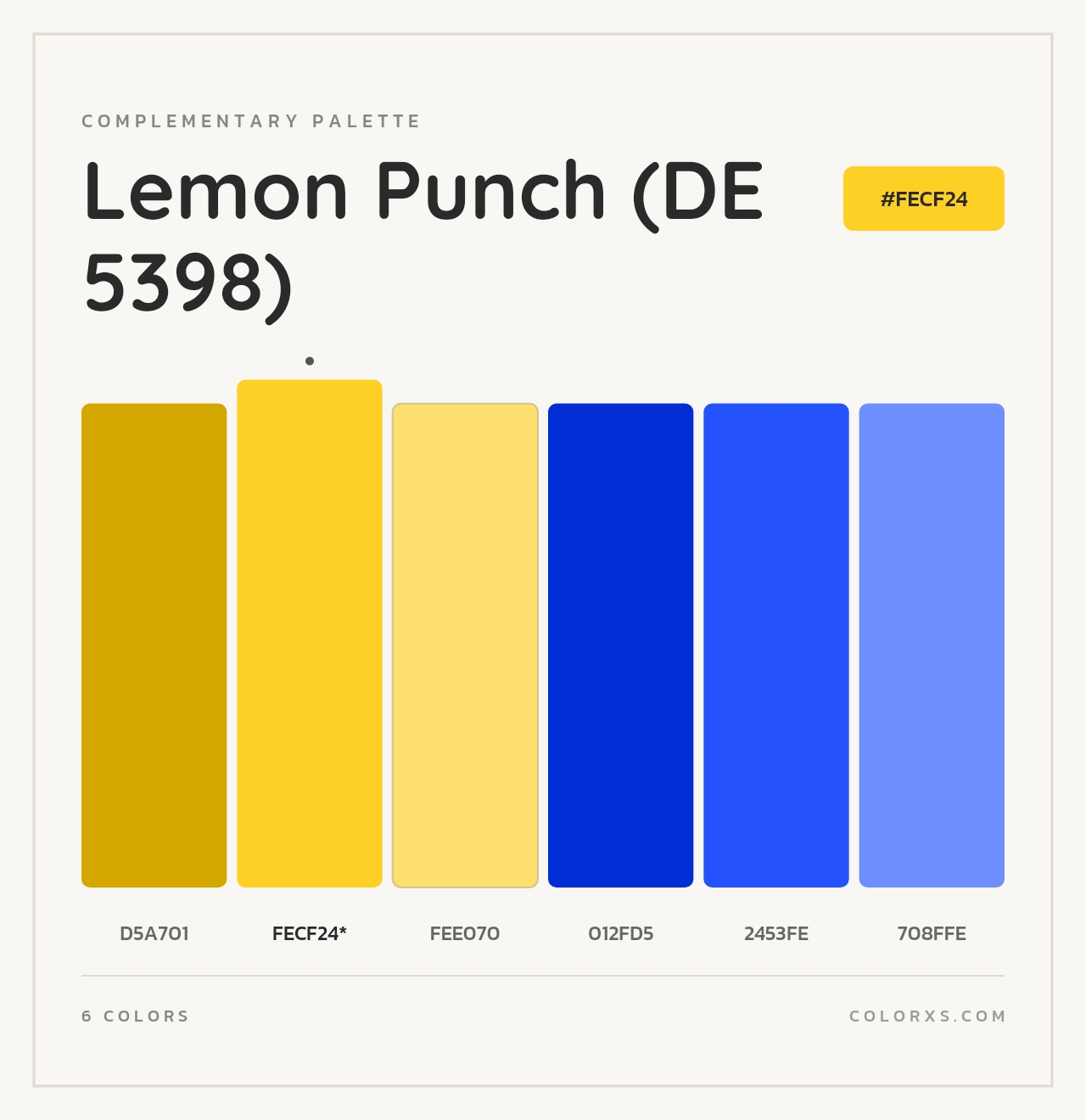Lemon Punch (DE 5398) - Complementary Color Palette