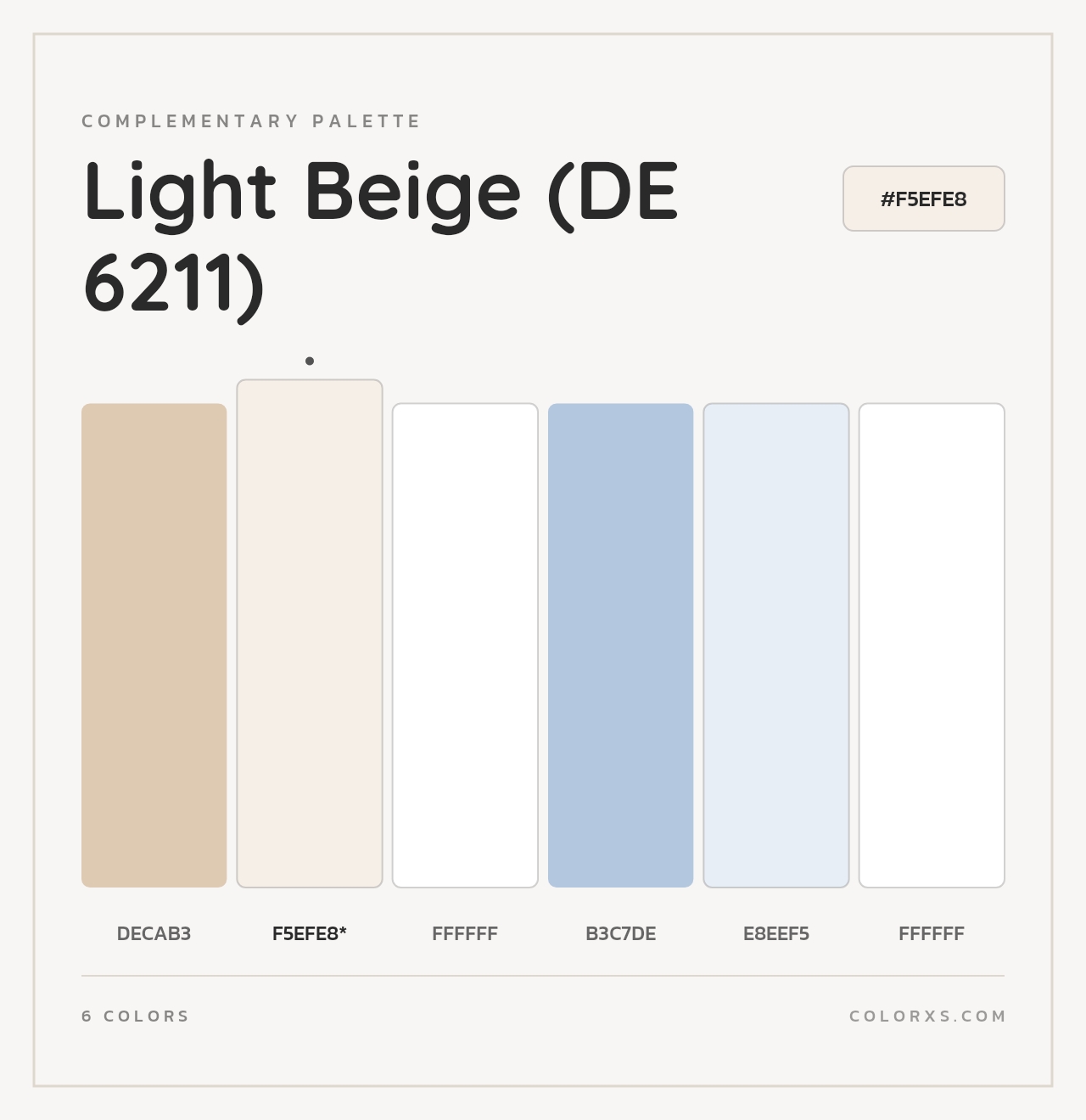 Light Beige (DE 6211) - Complementary Color Palette