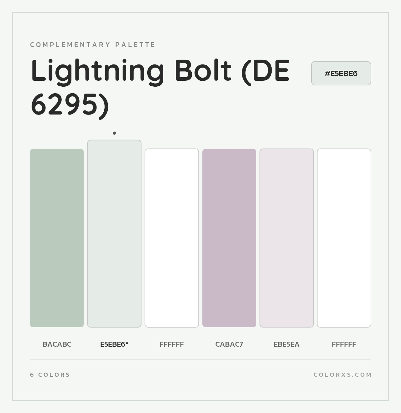 Lightning Bolt (DE 6295) - Complementary Color Palette