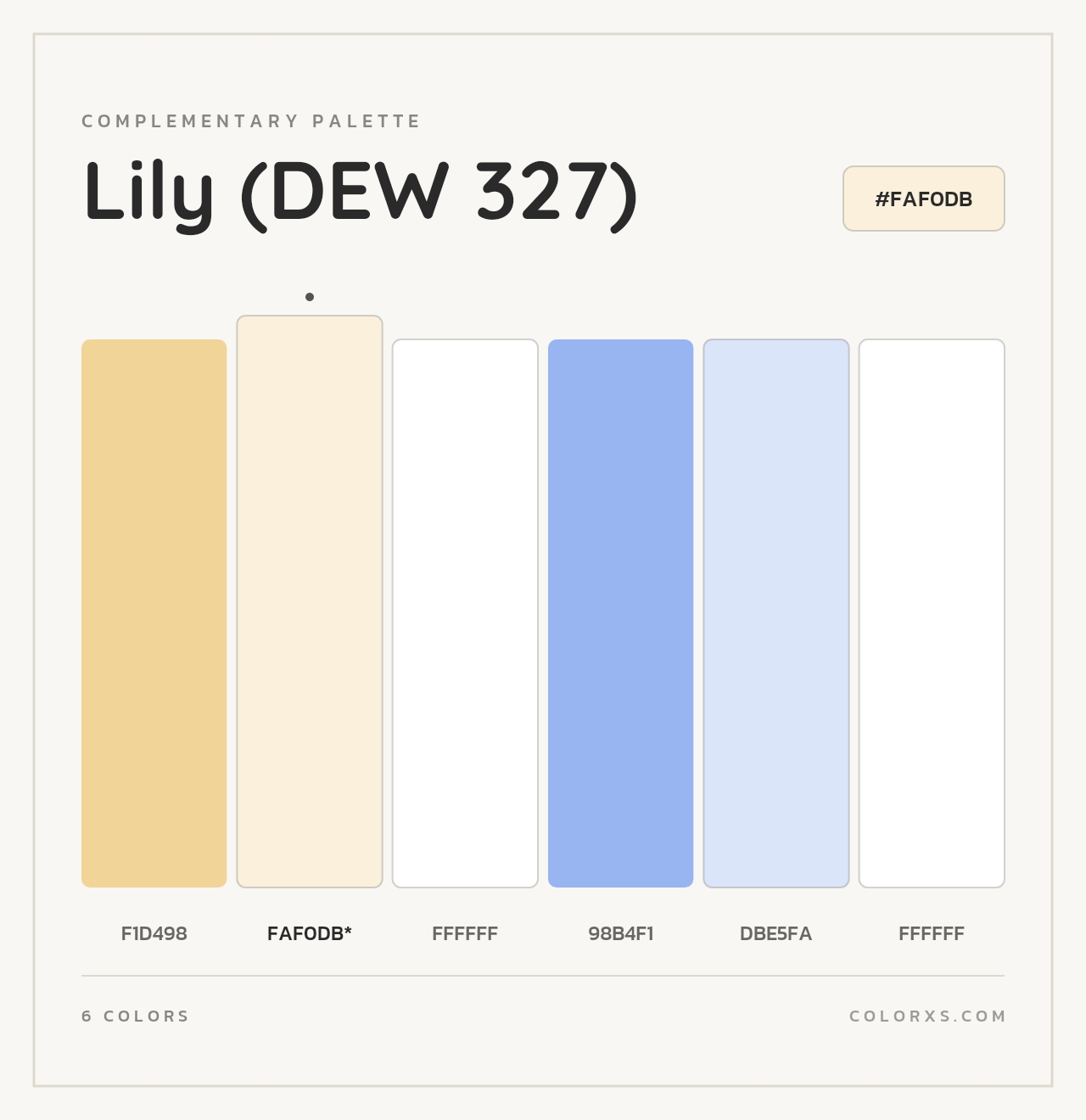 Lily (DEW 327) - Complementary Color Palette