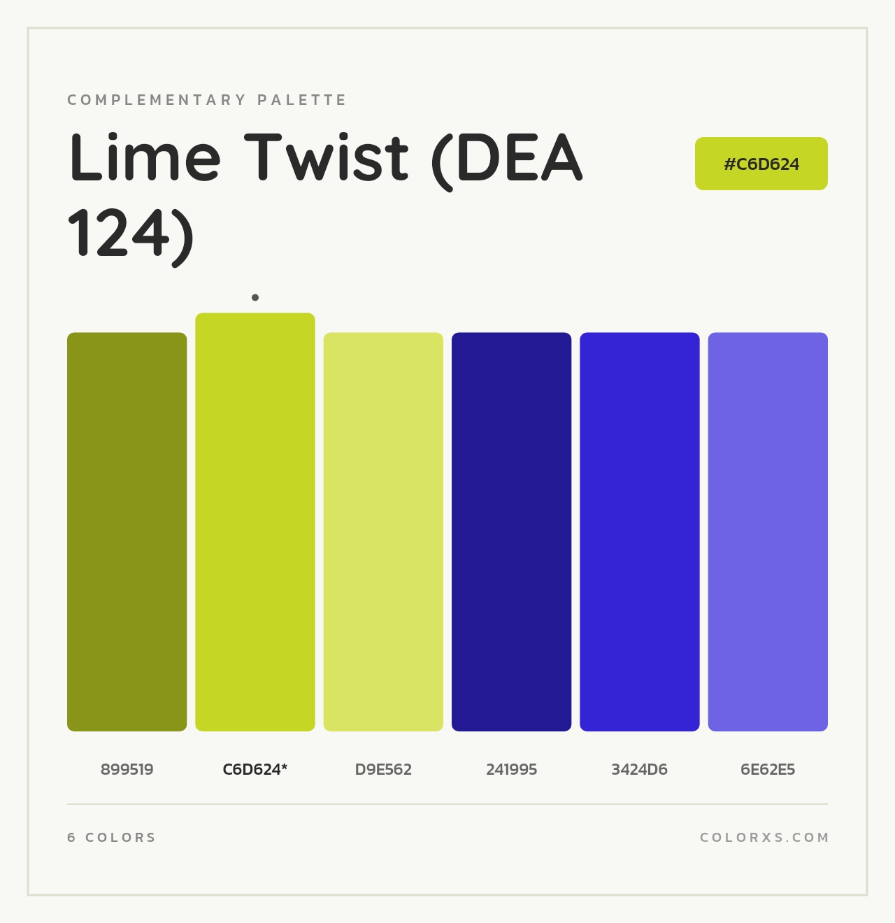 Lime Twist (DEA 124) - Complementary Color Palette