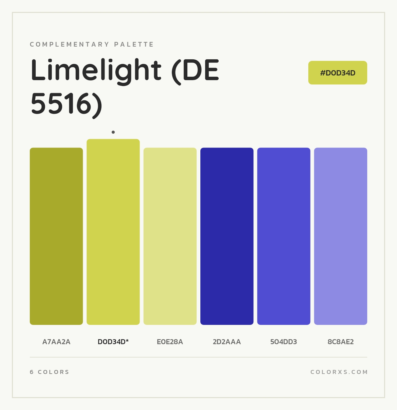 Limelight (DE 5516) - Complementary Color Palette