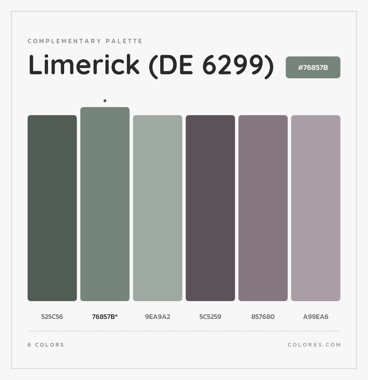 Limerick (DE 6299) - Complementary Color Palette