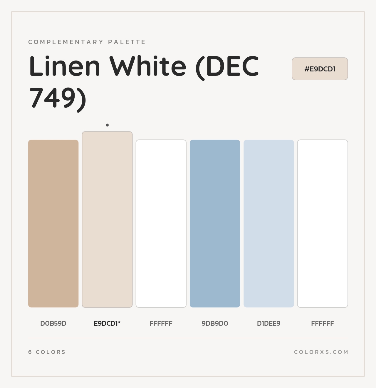 Linen White (DEC 749) - Complementary Color Palette