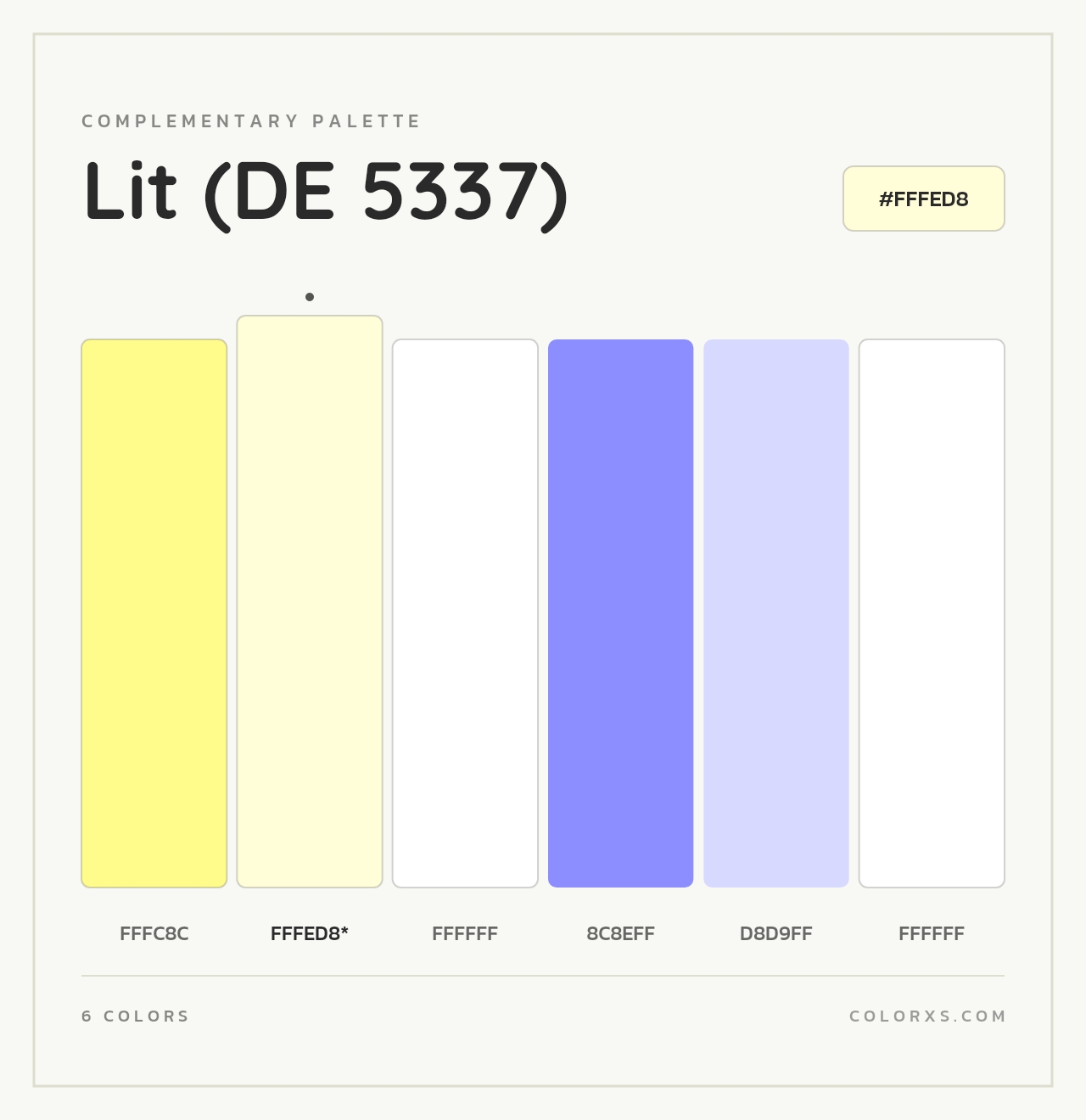 Lit (DE 5337) - Complementary Color Palette
