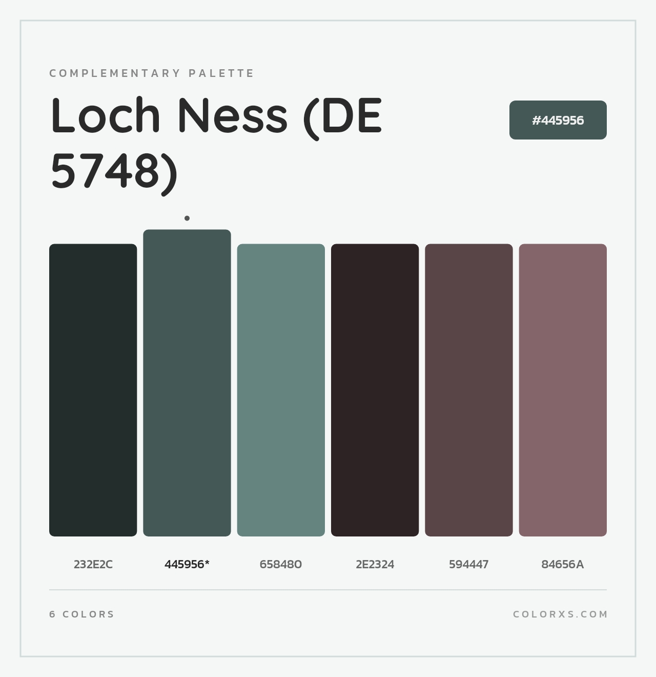 Loch Ness (DE 5748) - Complementary Color Palette