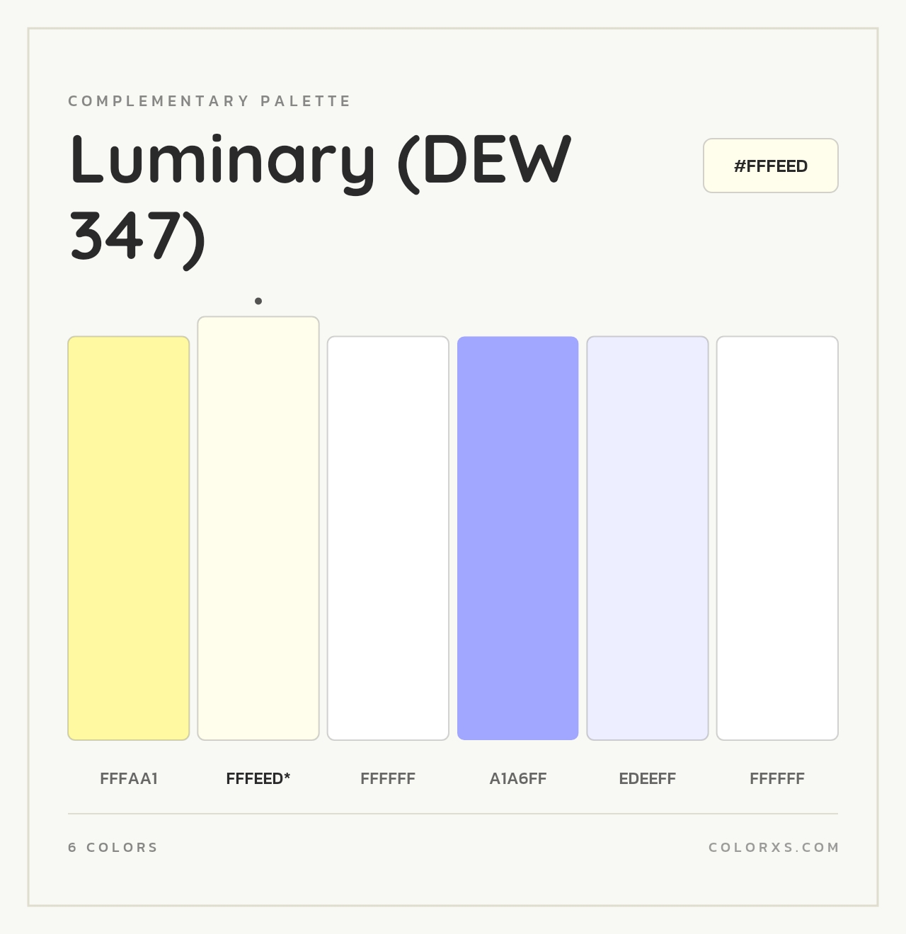 Luminary (DEW 347) - Complementary Color Palette