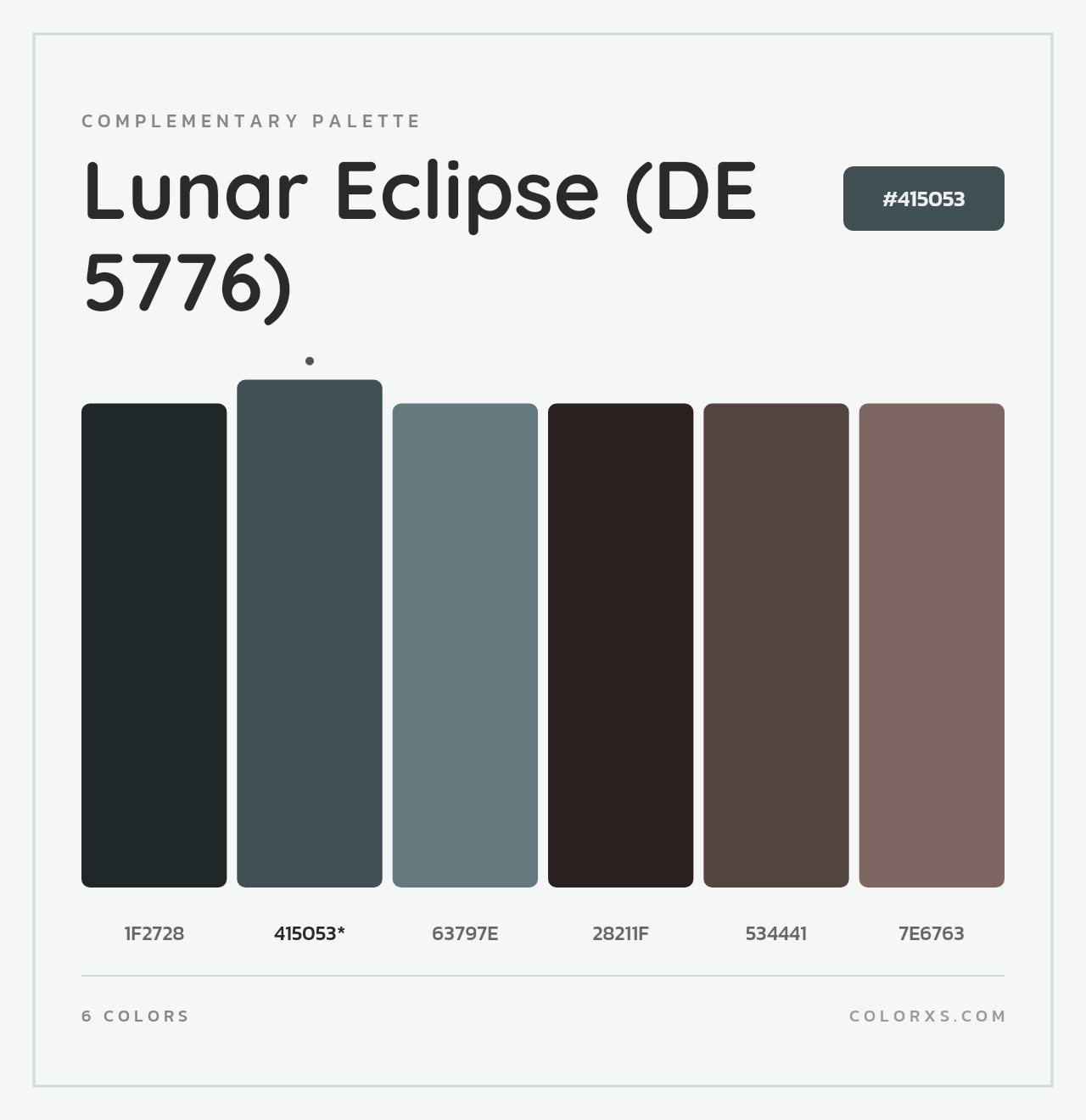 Lunar Eclipse (DE 5776) - Complementary Color Palette