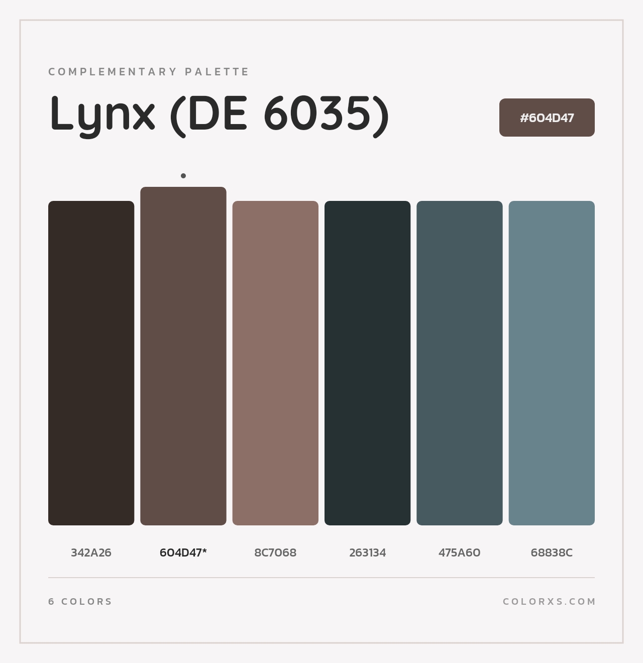 Lynx (DE 6035) - Complementary Color Palette
