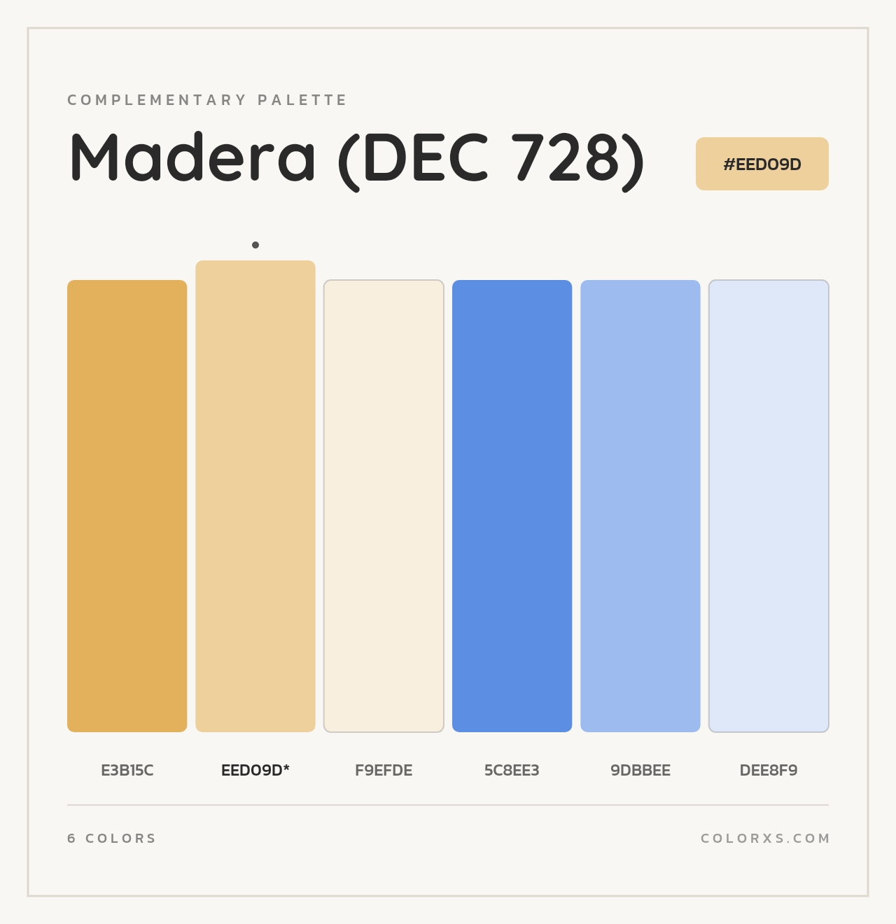 Madera (DEC 728) - Complementary Color Palette