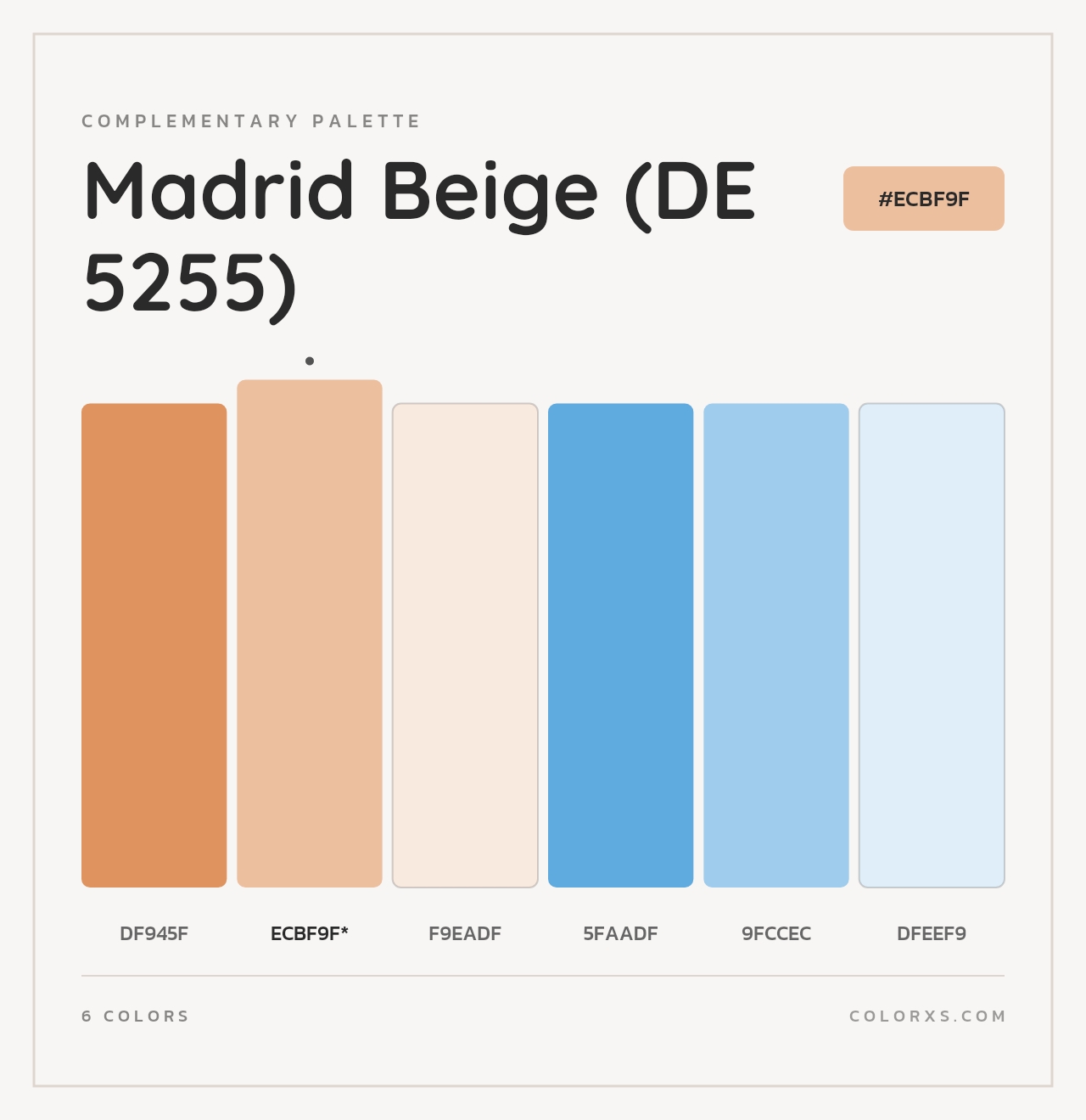 Madrid Beige (DE 5255) - Complementary Color Palette