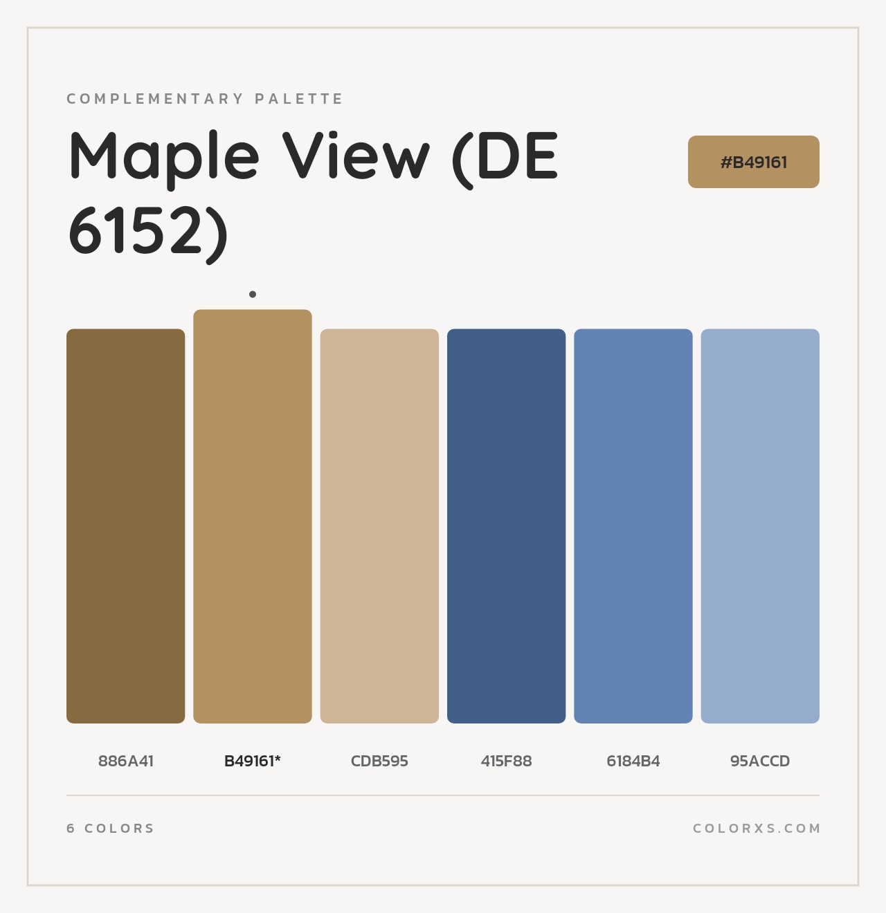 Maple View (DE 6152) - Complementary Color Palette
