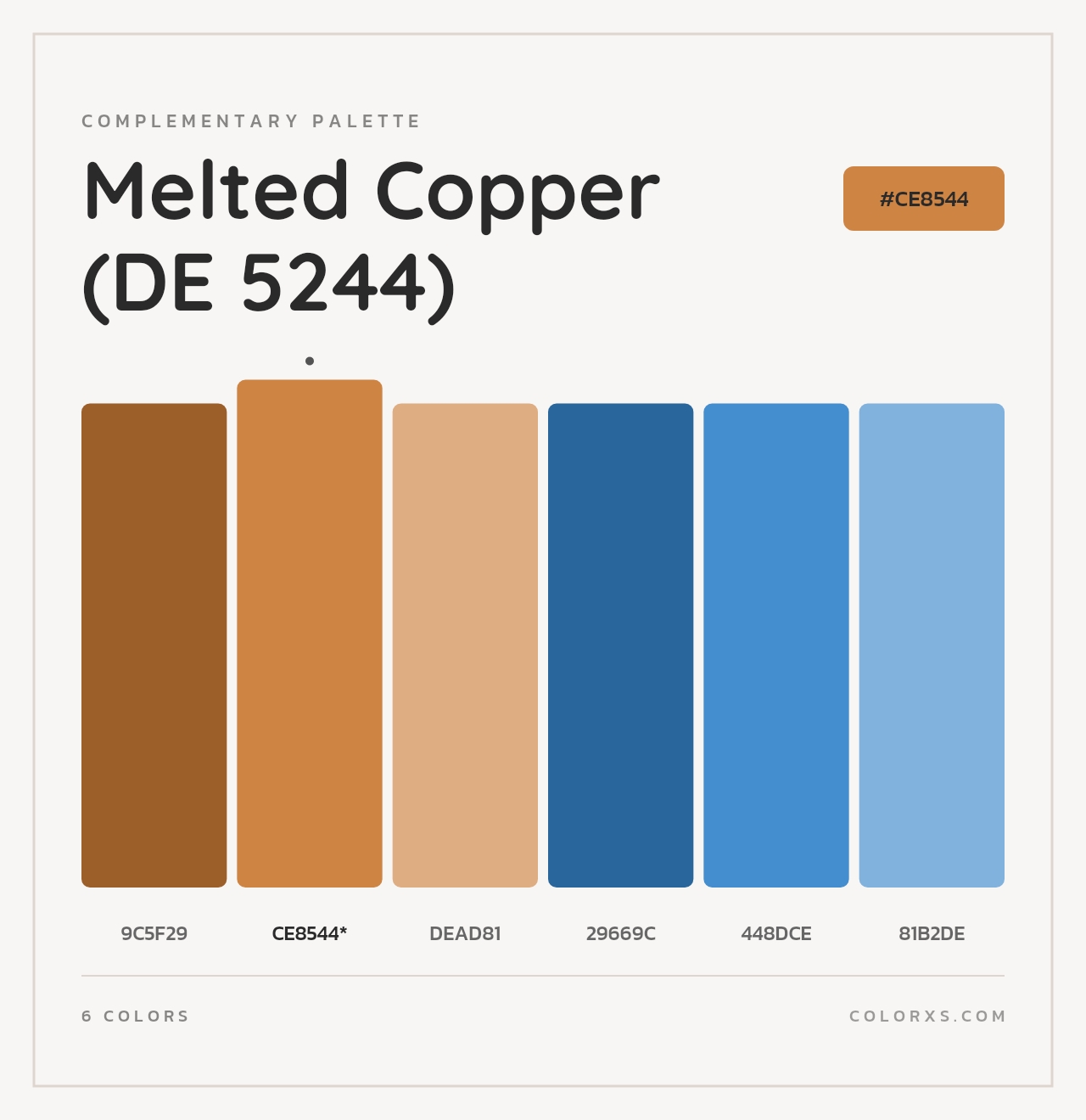 Melted Copper (DE 5244) - Complementary Color Palette
