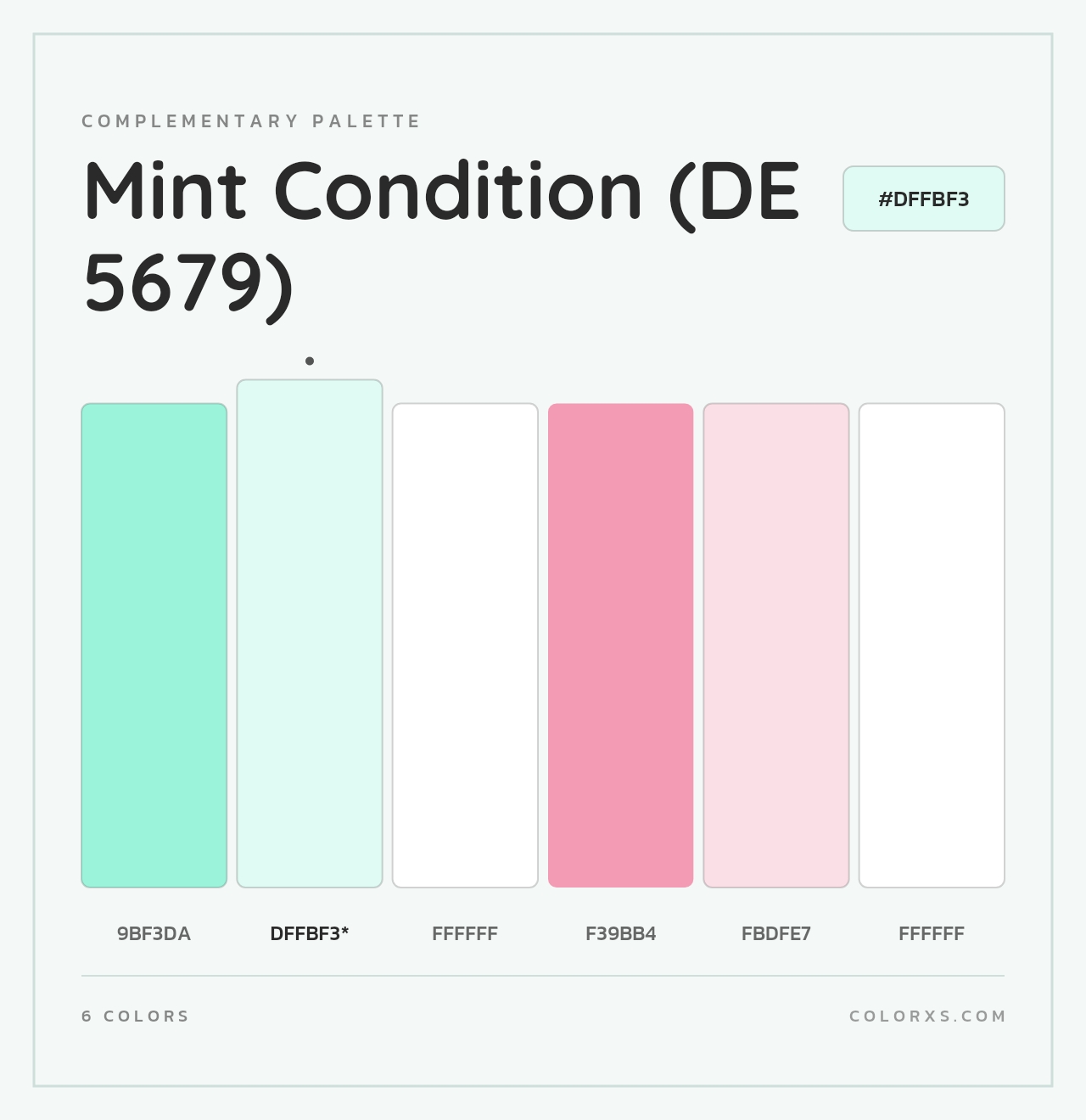 Mint Condition (DE 5679) - Complementary Color Palette