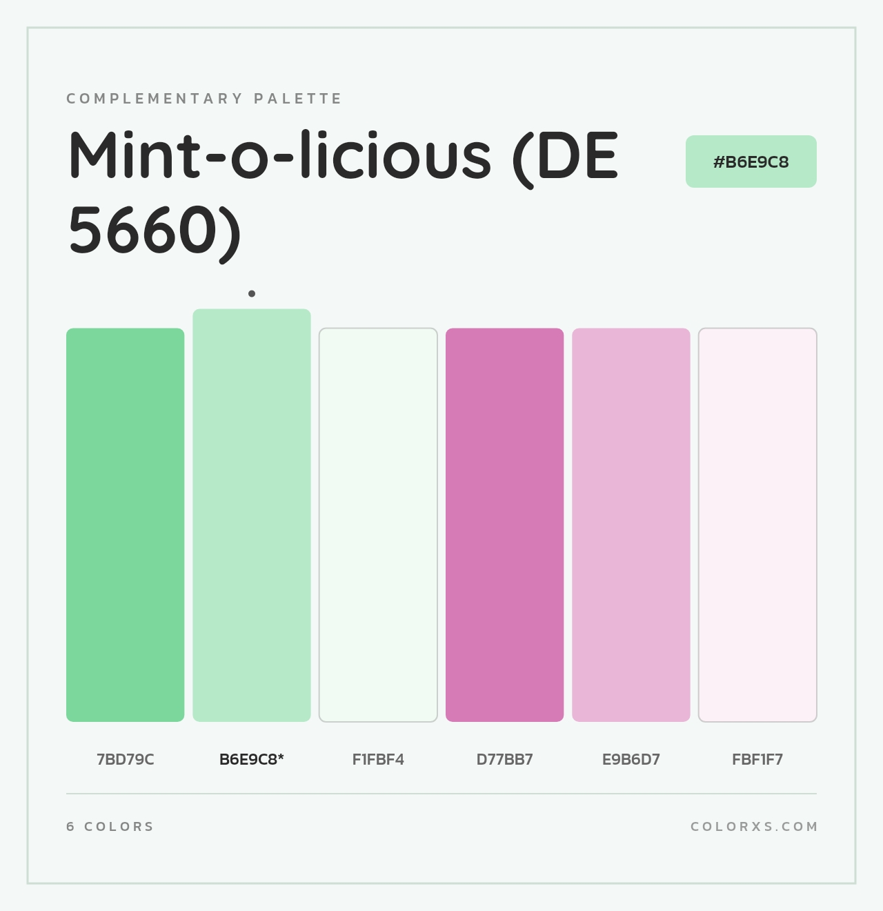 Mint-o-licious (DE 5660) - Complementary Color Palette