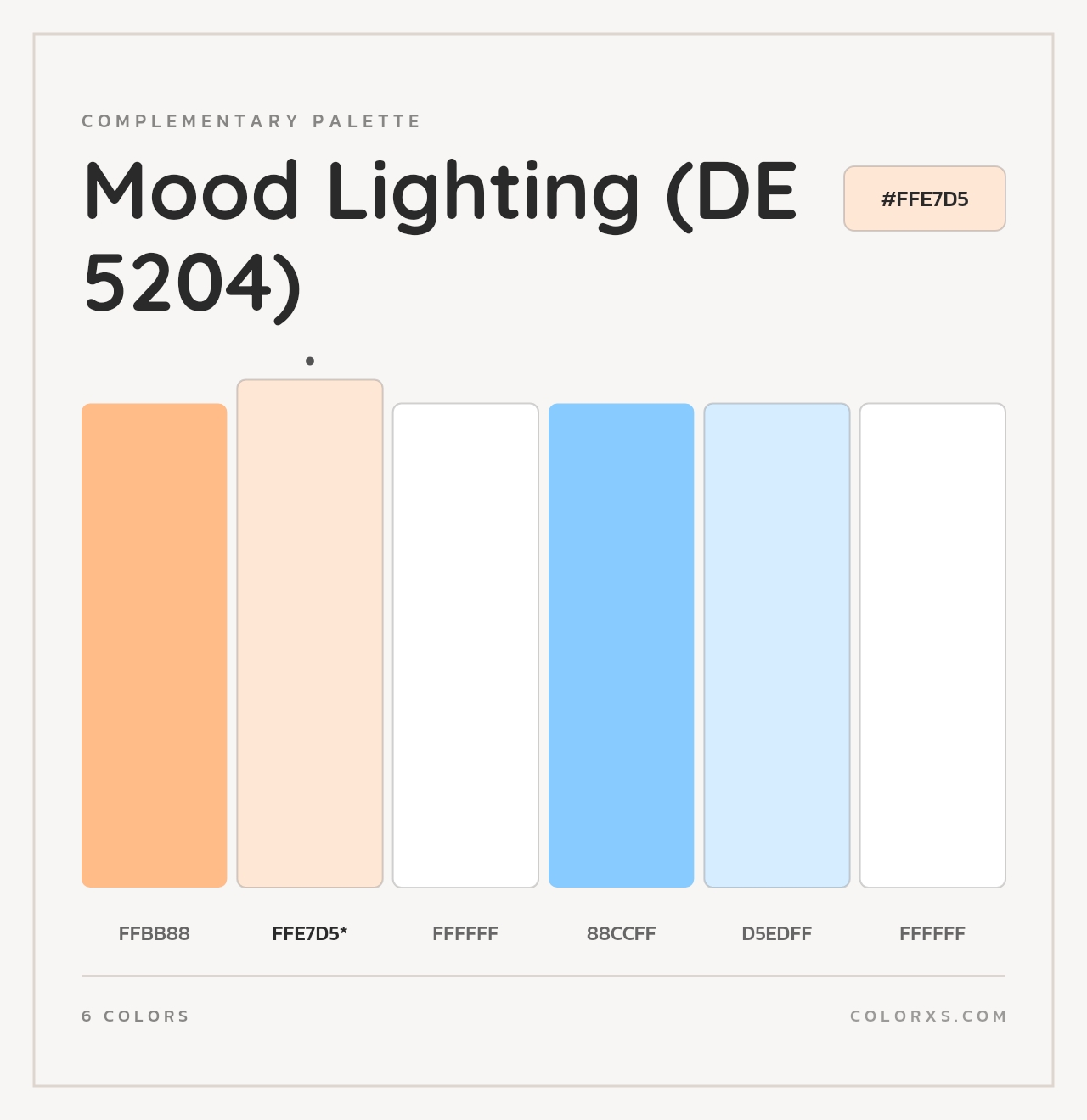 Mood Lighting (DE 5204) - Complementary Color Palette
