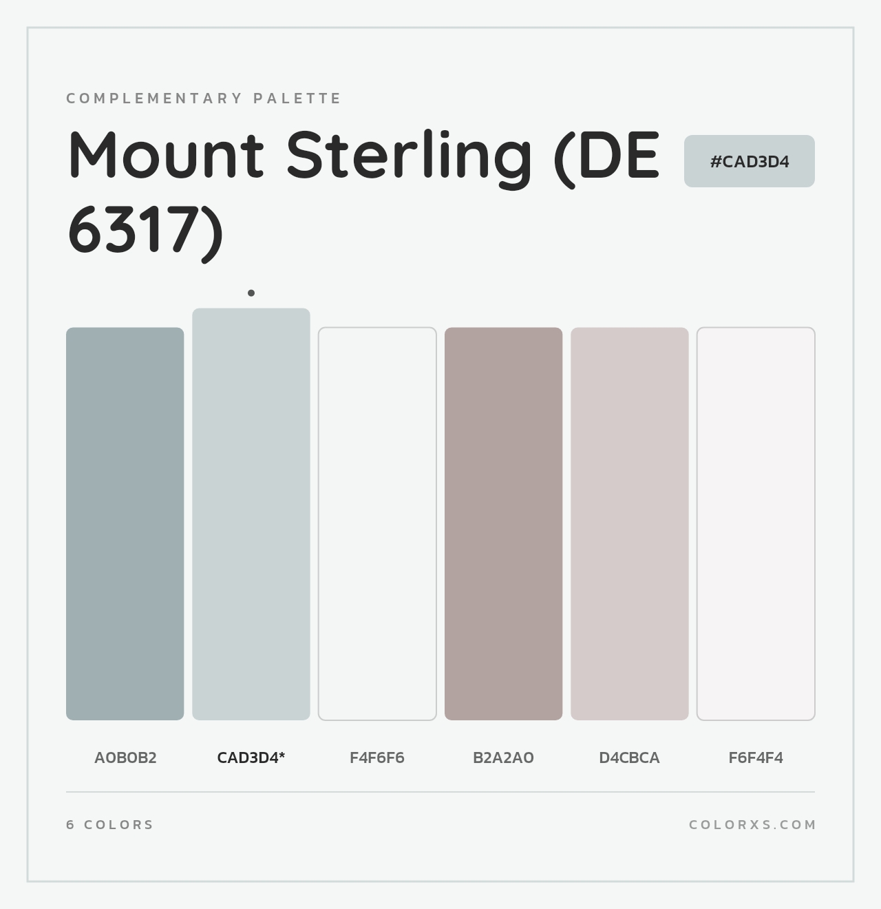Mount Sterling (DE 6317) - Complementary Color Palette