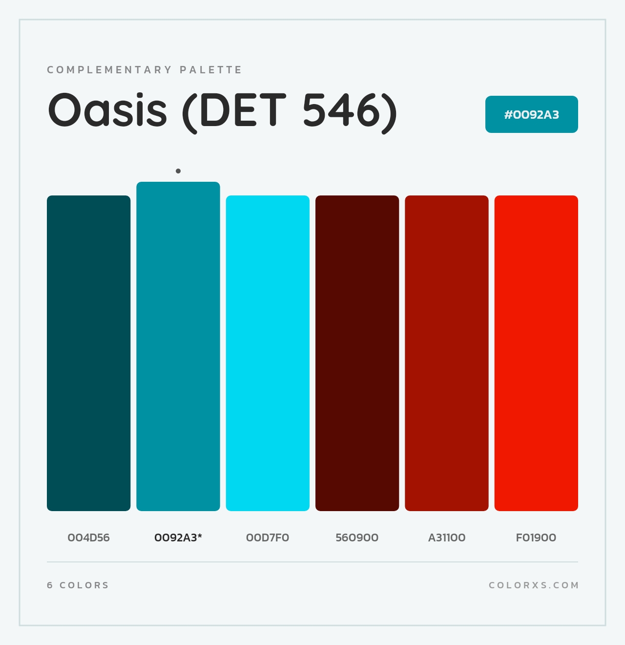Oasis (DET 546) - Complementary Color Palette