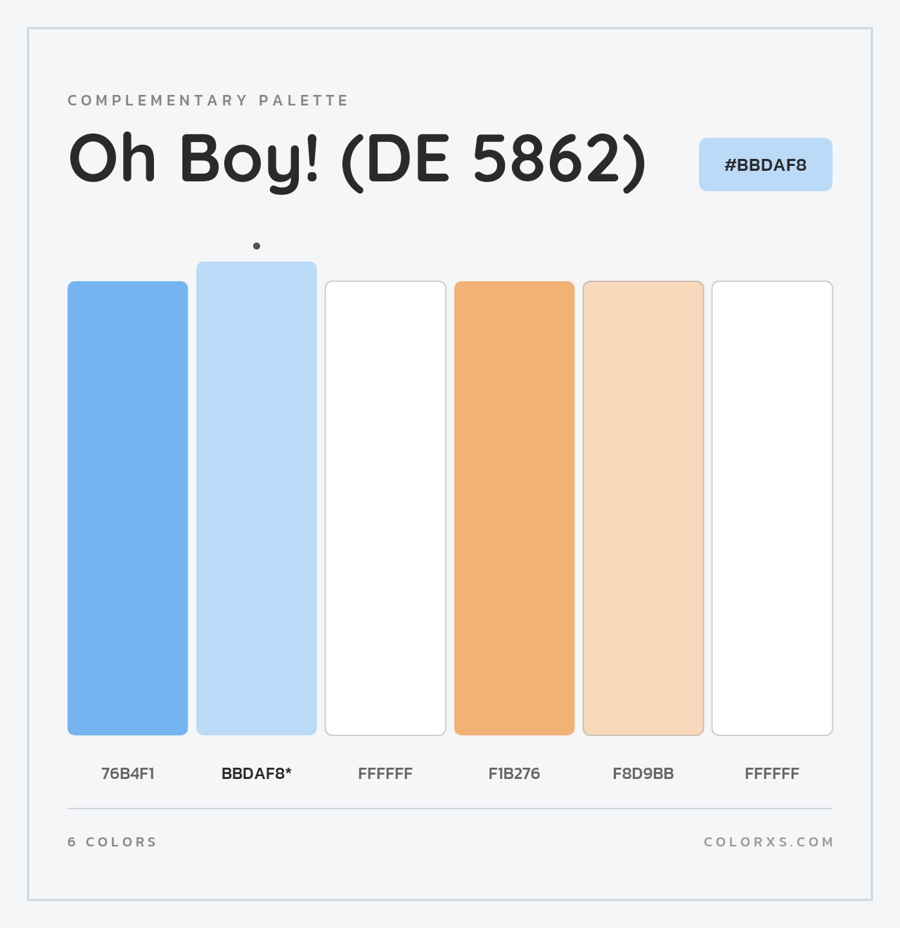 Oh Boy! (DE 5862) - Complementary Color Palette