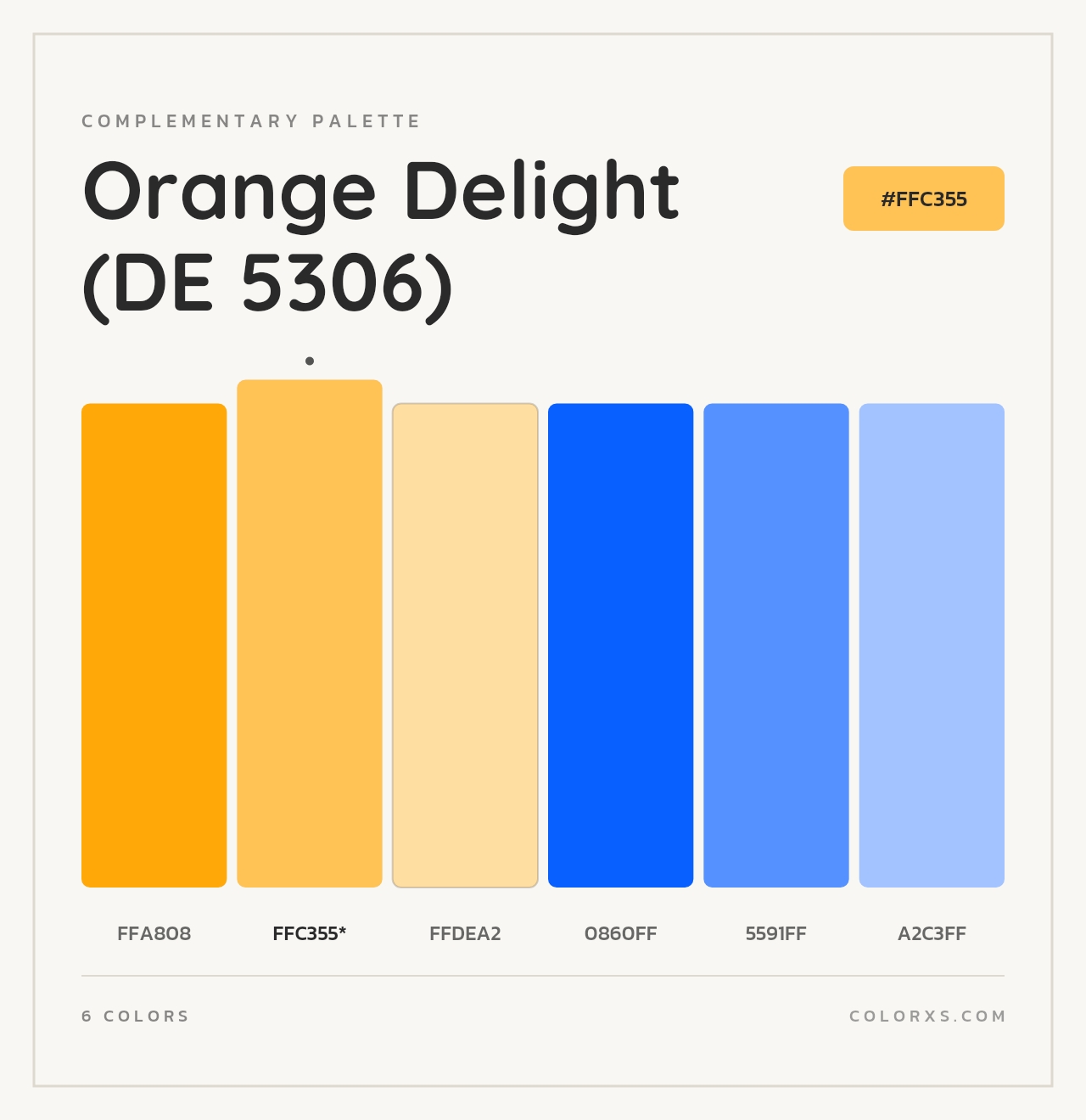 Orange Delight (DE 5306) - Complementary Color Palette