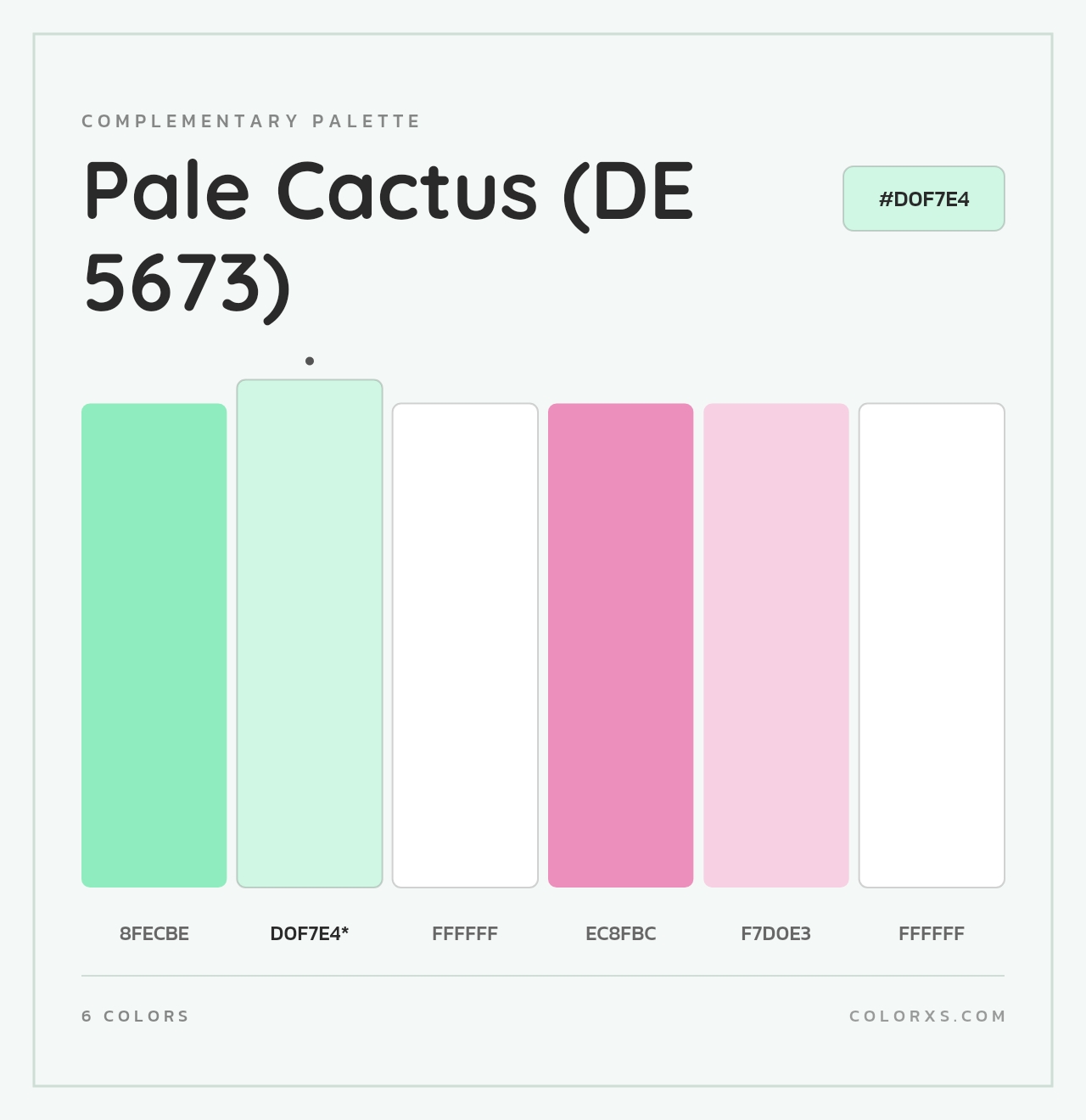 Pale Cactus (DE 5673) - Complementary Color Palette