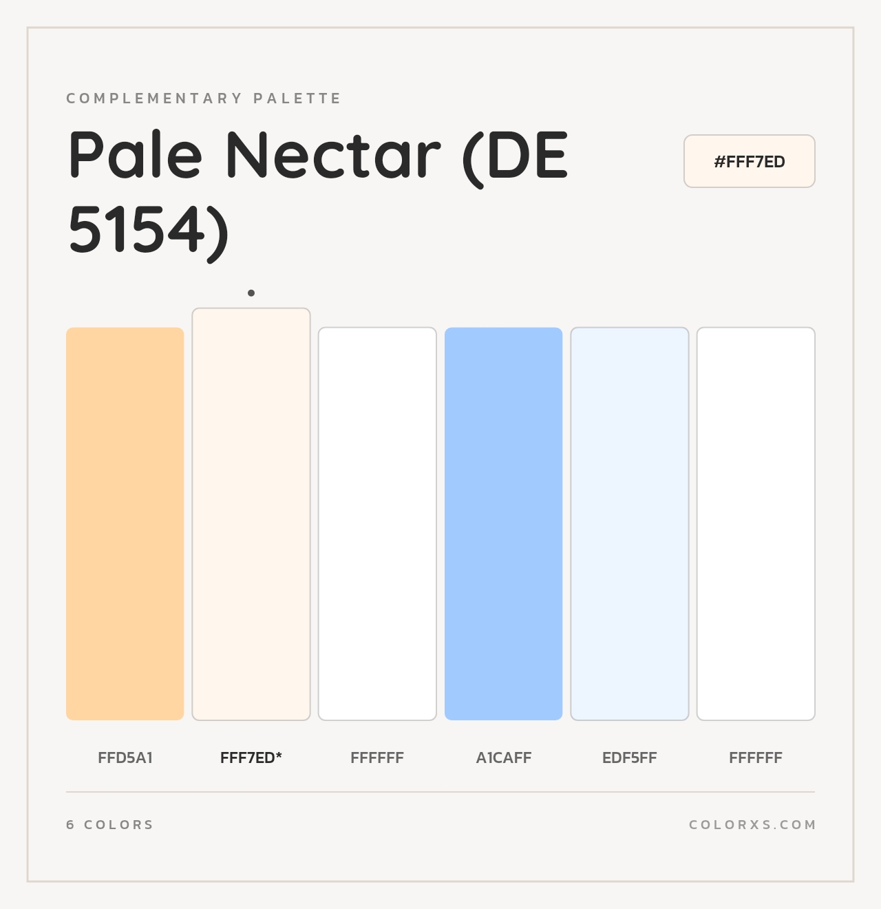 Pale Nectar (DE 5154) - Complementary Color Palette