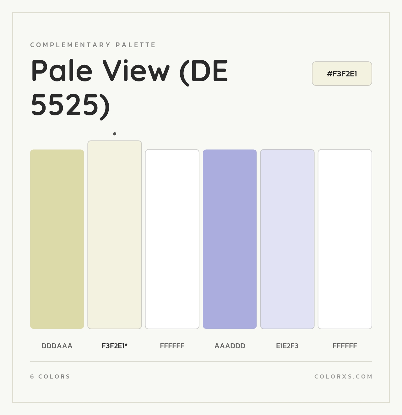 Pale View (DE 5525) - Complementary Color Palette