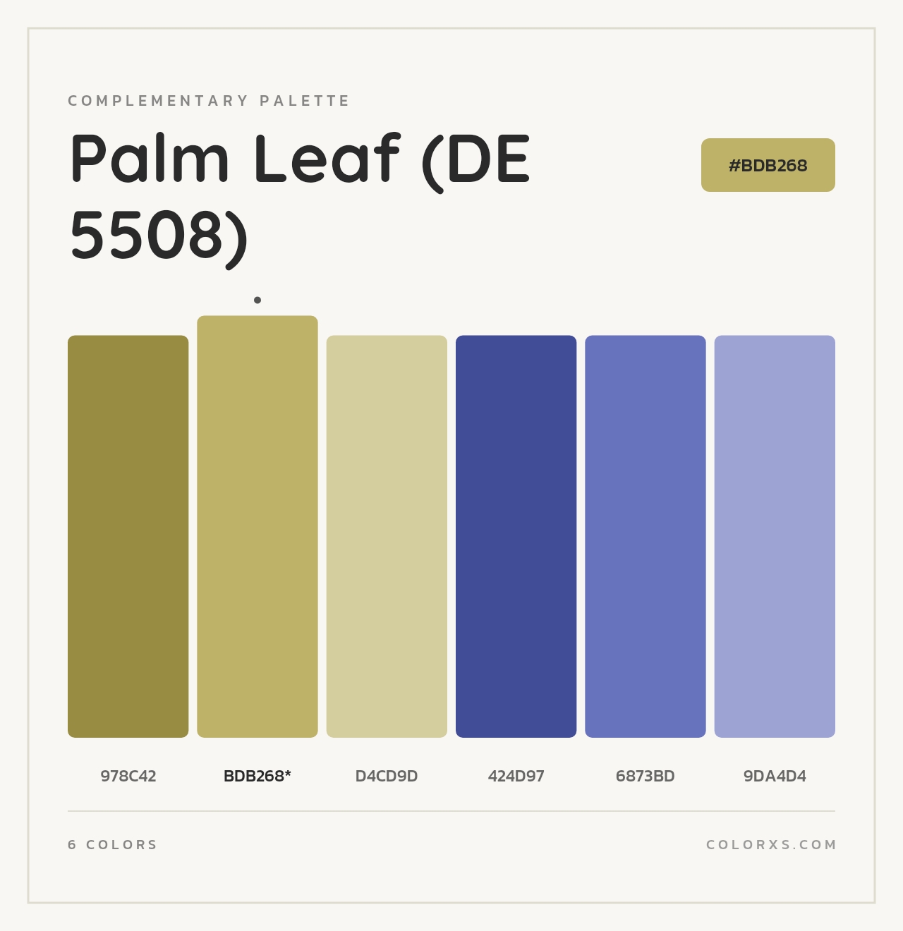 Palm Leaf (DE 5508) - Complementary Color Palette