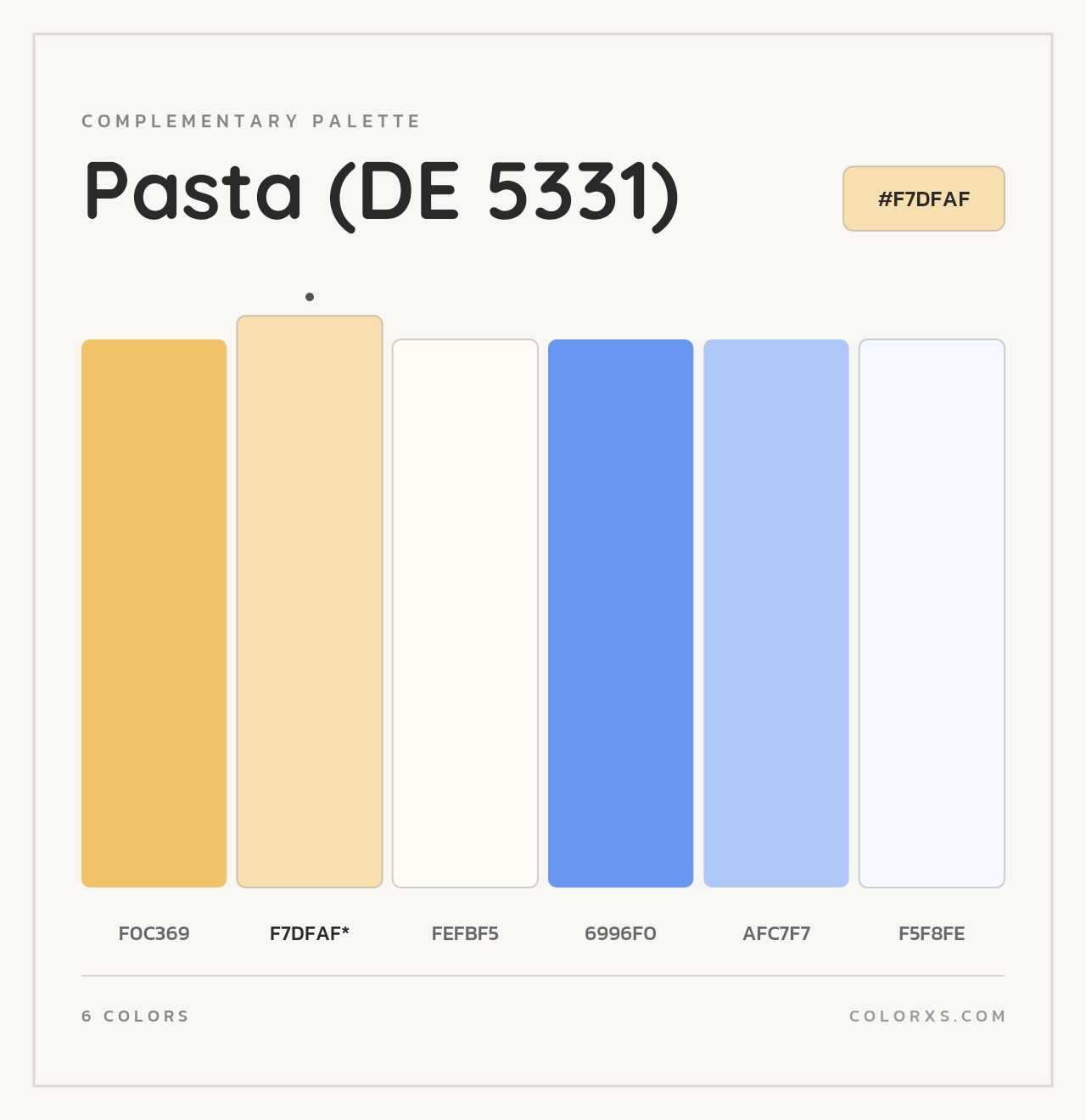 Pasta (DE 5331) - Complementary Color Palette